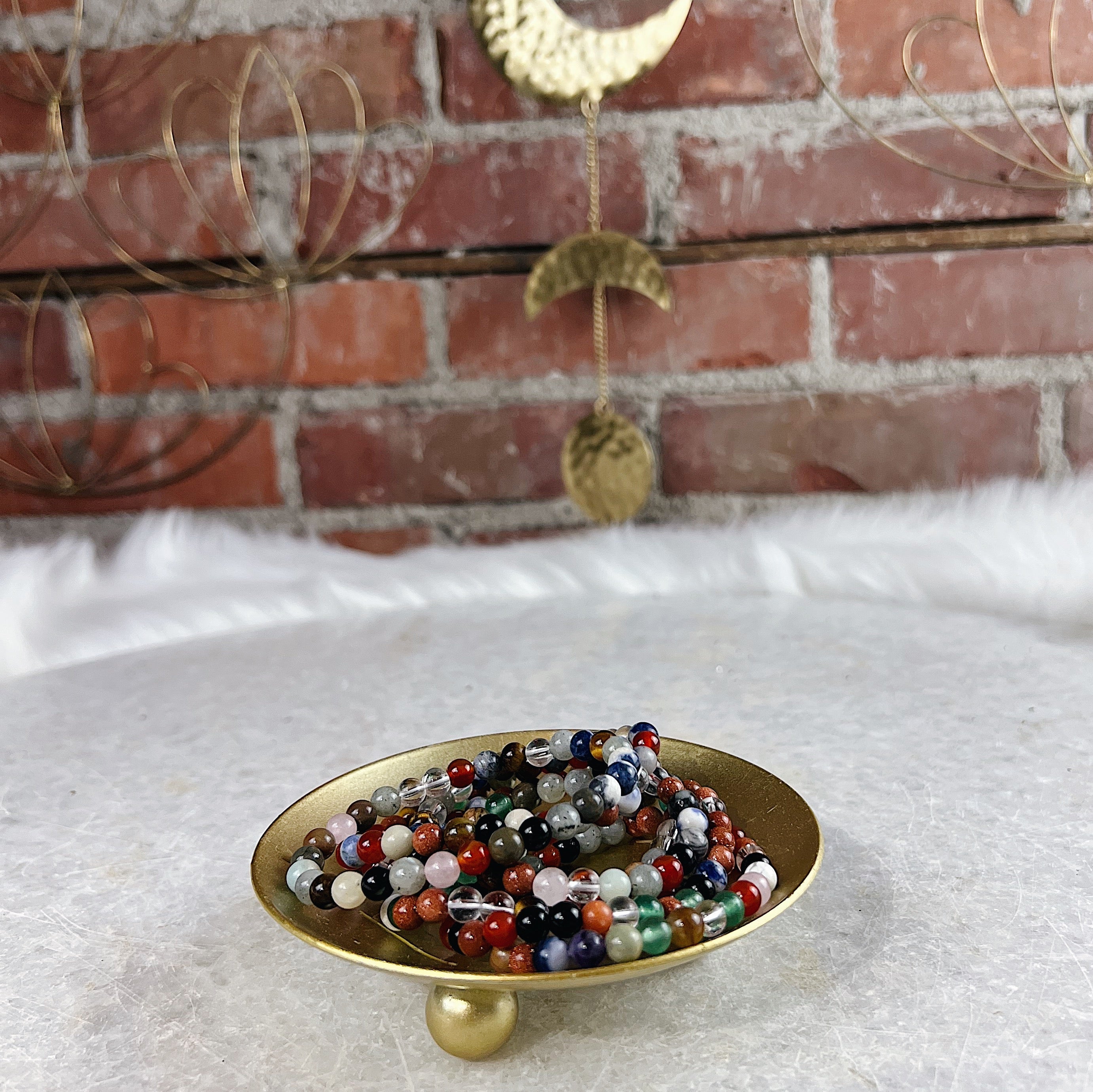 Intuitively Chosen Chakra Round Stone Bracelet Wild Alabaster