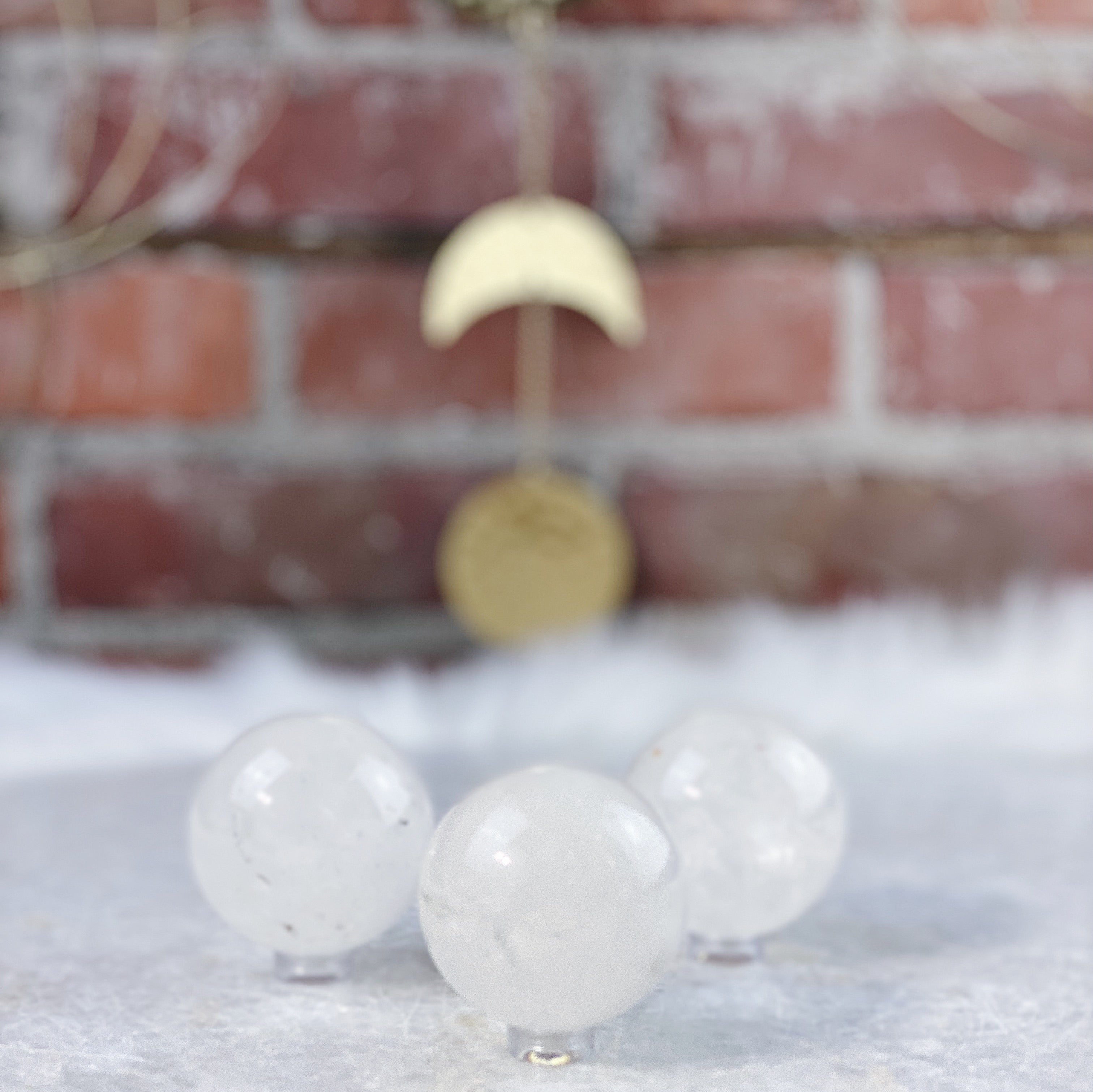 Intuitively Chosen Clear Quartz Sphere Wild Alabaster
