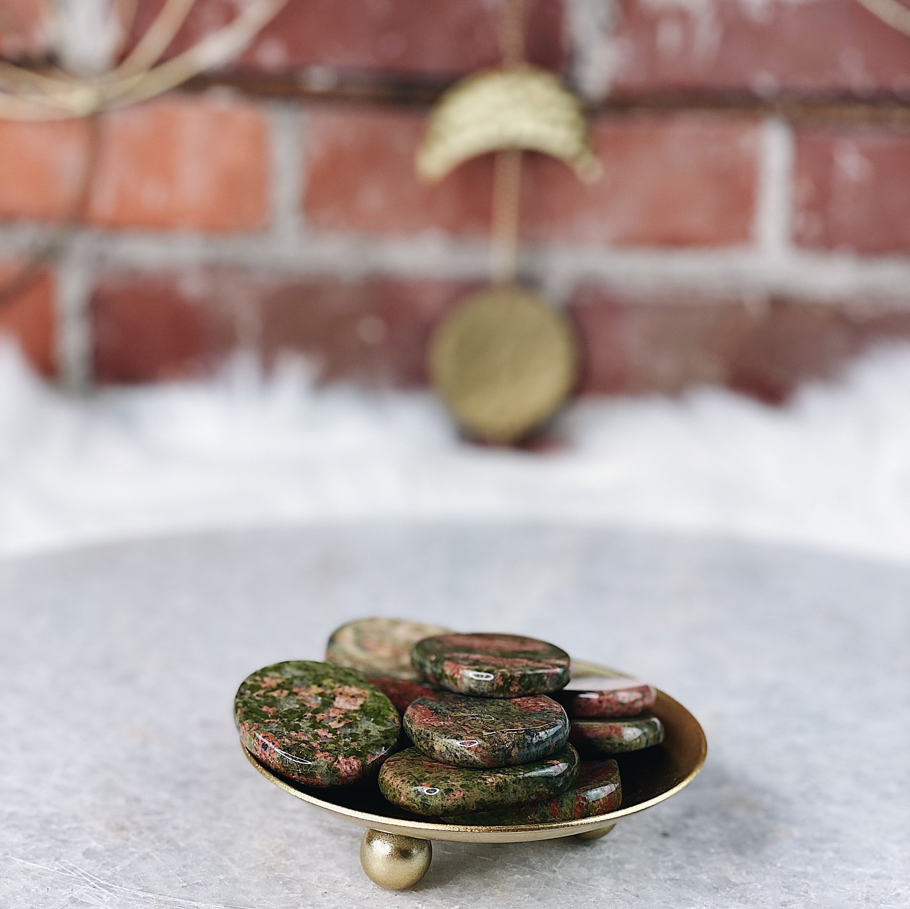 Intuitively Chosen Unakite Touch Stone Wild Alabaster