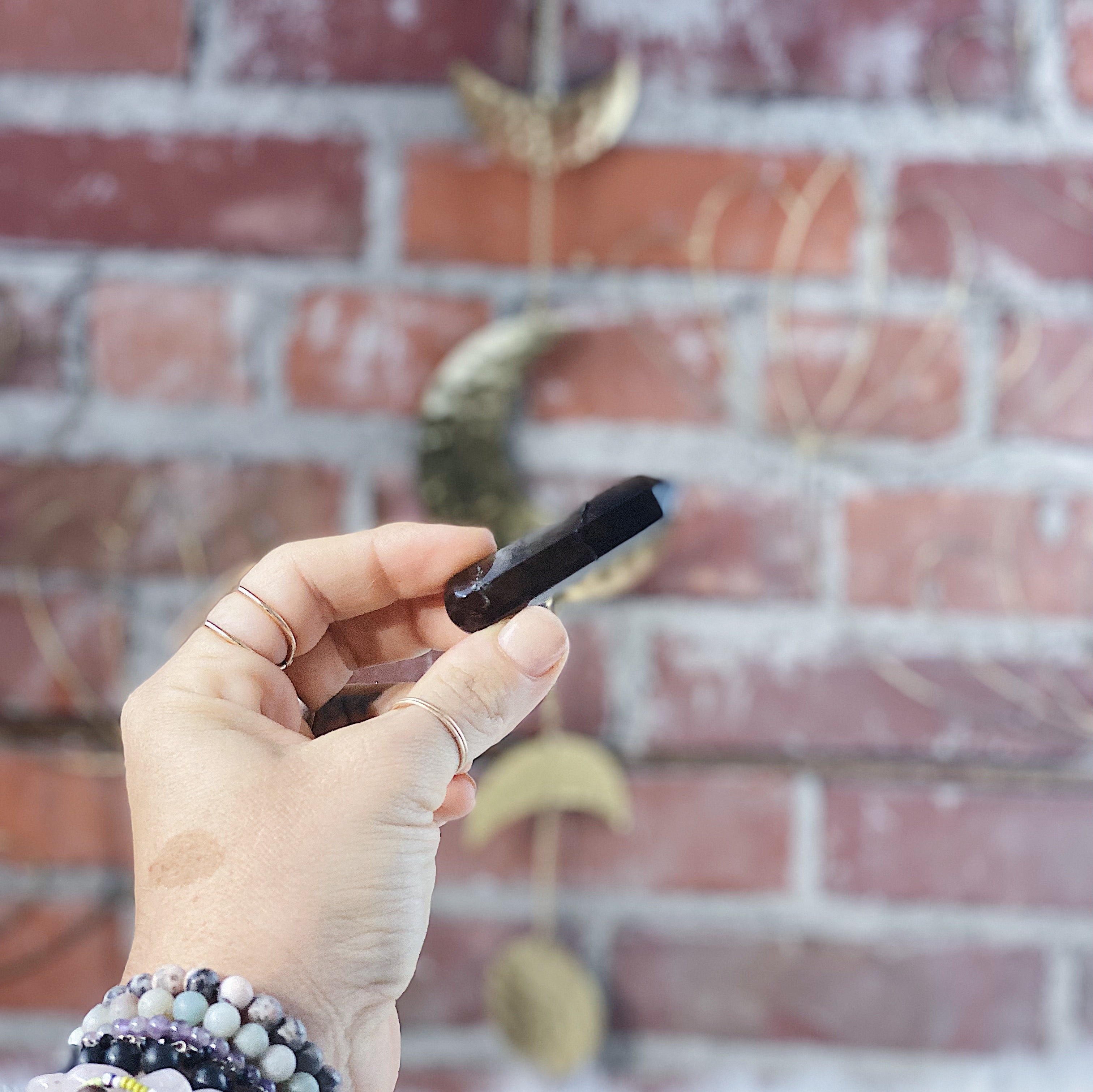 Intuitively Chosen Smokey Quartz Massage Wand Wild Alabaster