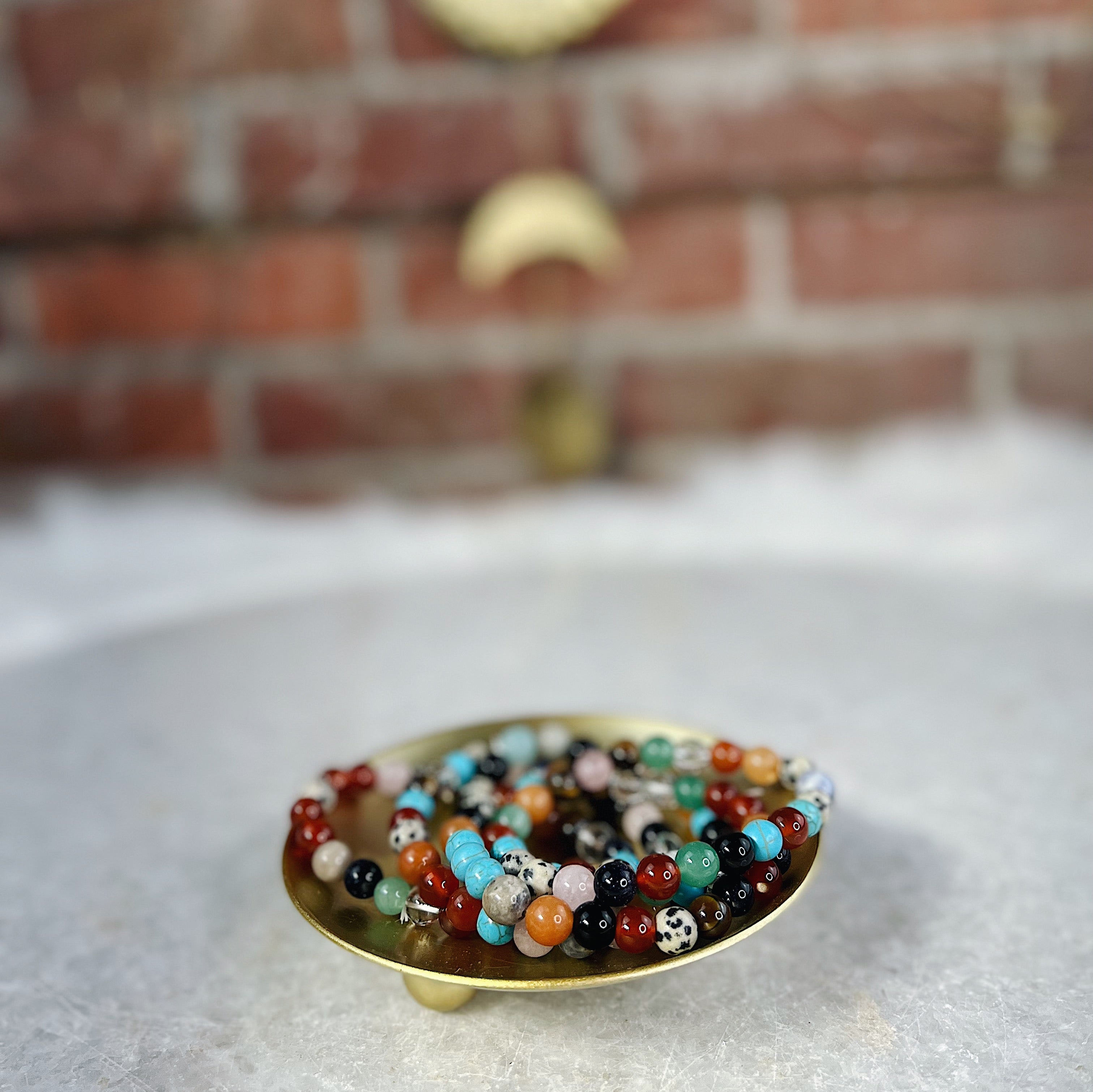 Intuitively Chosen Chakra Round Stone Bracelet Wild Alabaster