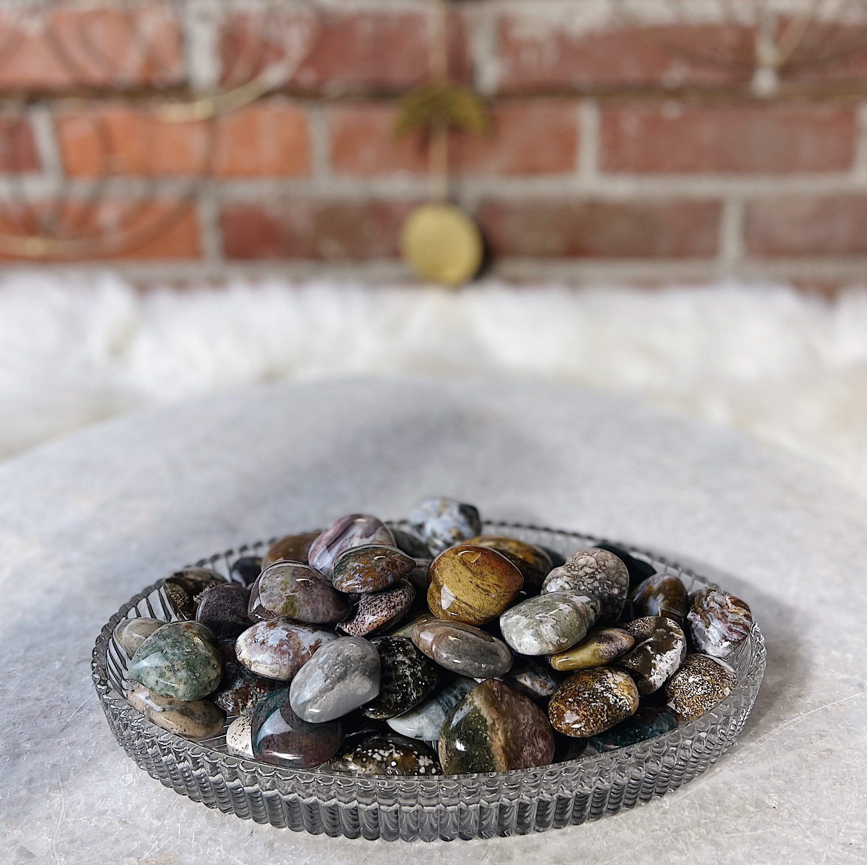 Intuitively Chosen Ocean Jasper Pocket Heart Wild Alabaster