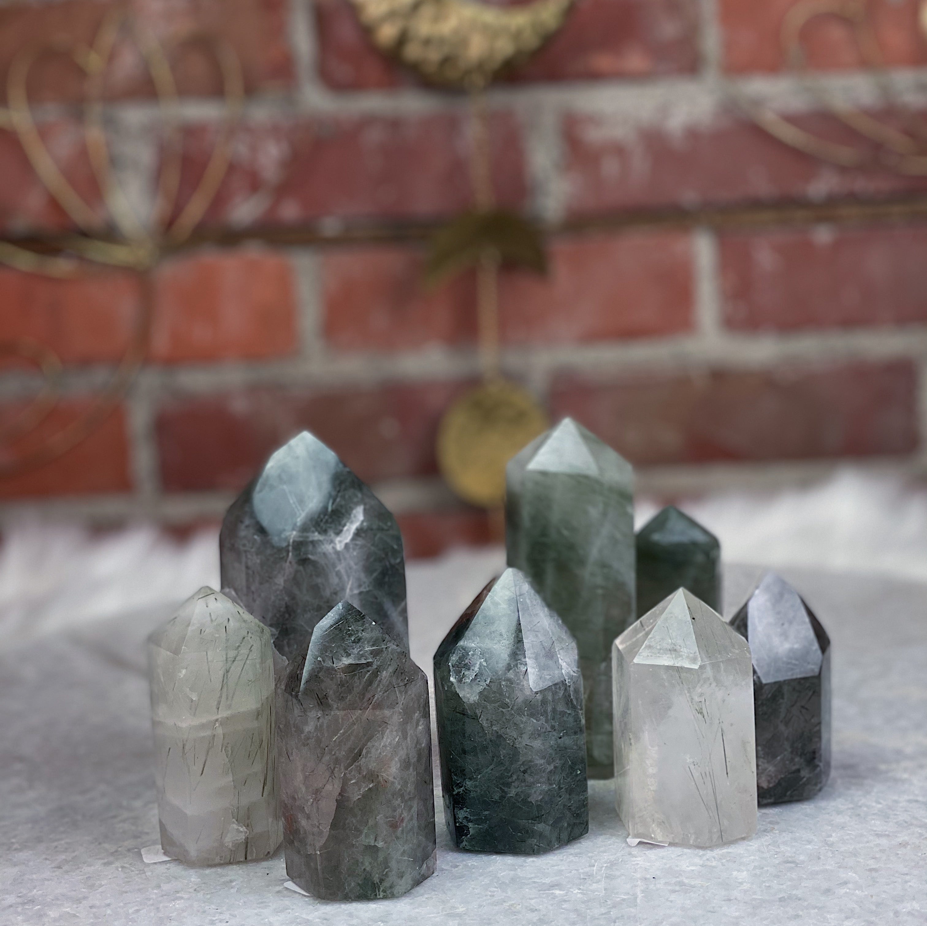 Green Tourmalinated Quartz