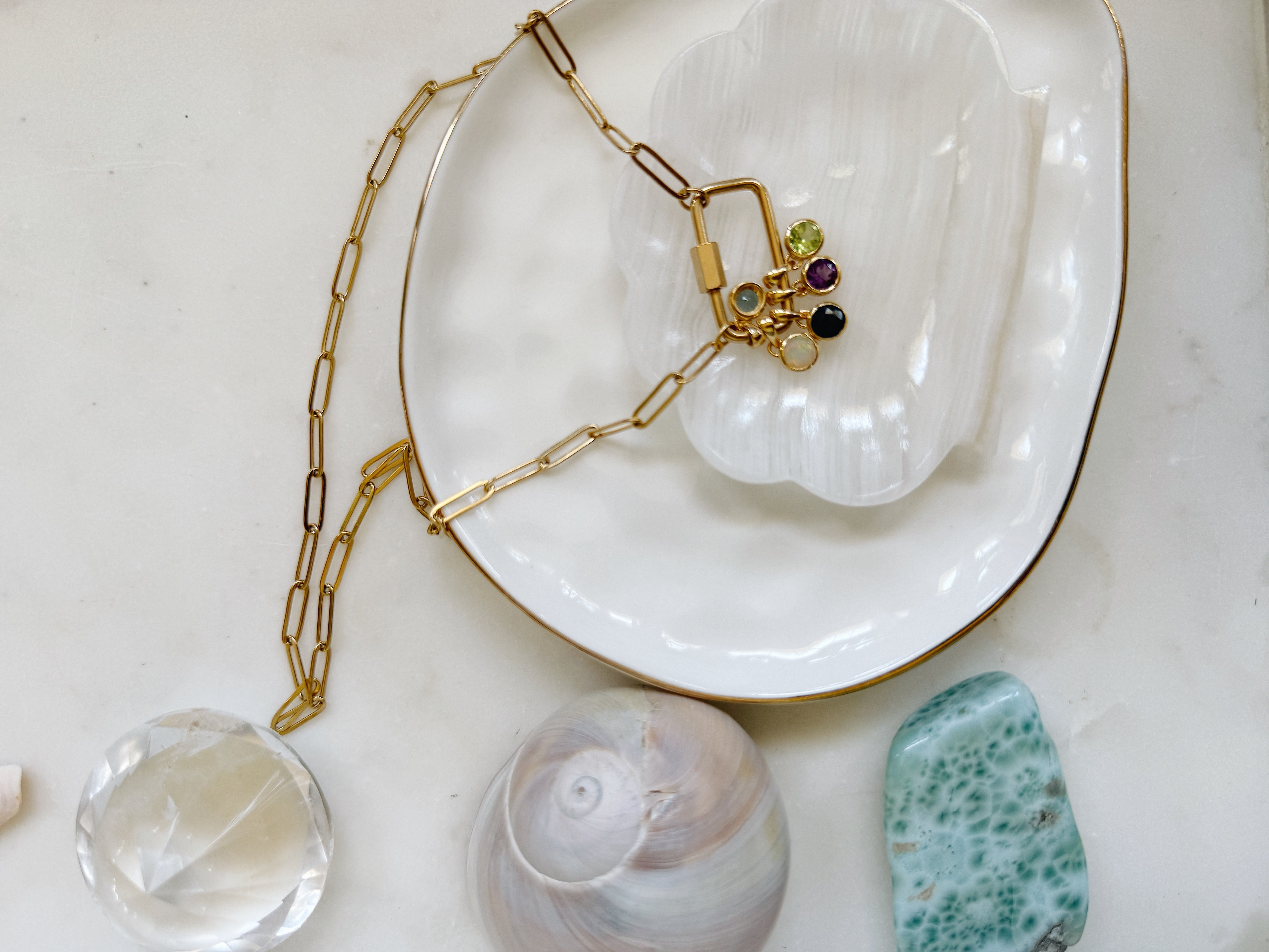 Saylor Carabiner Necklace | Customizable Gold Chains