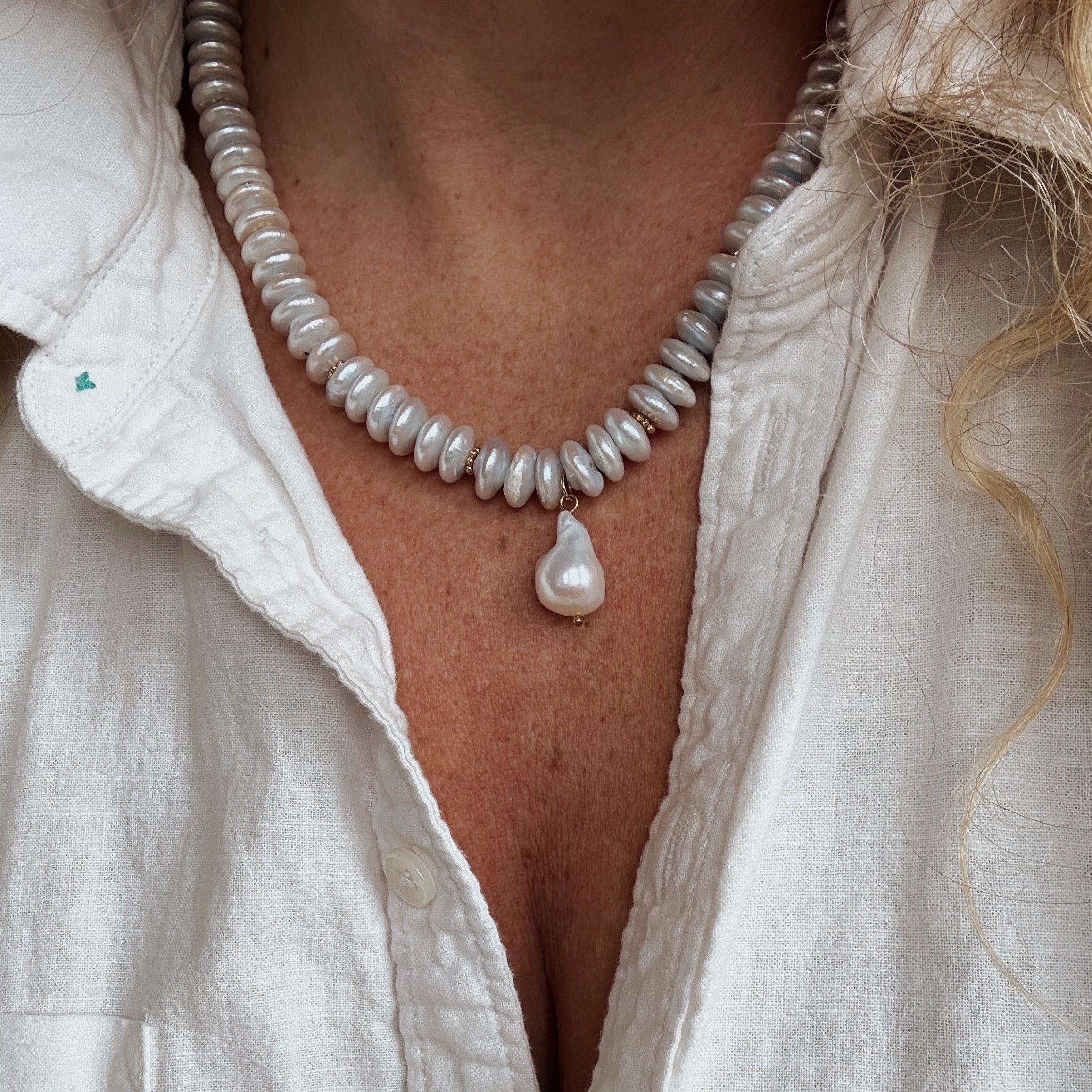 The Coco Necklace | Freshwater Pearl Statement Necklace