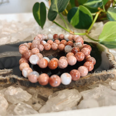 Pink Agate Bracelet Wild Alabaster
