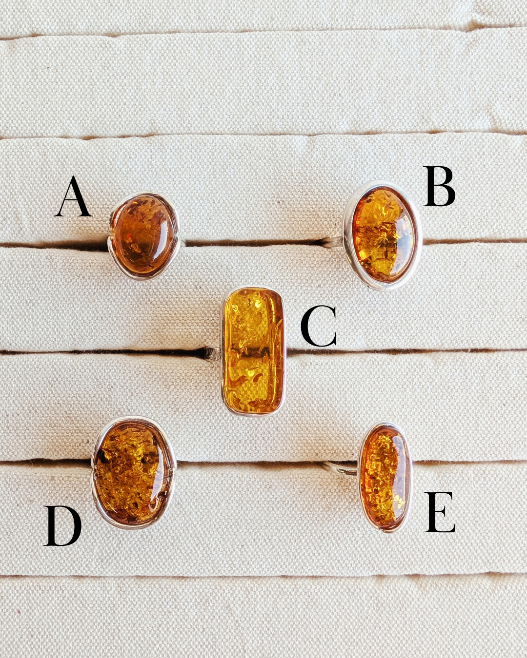 The Amber Ring | Sterling Silver