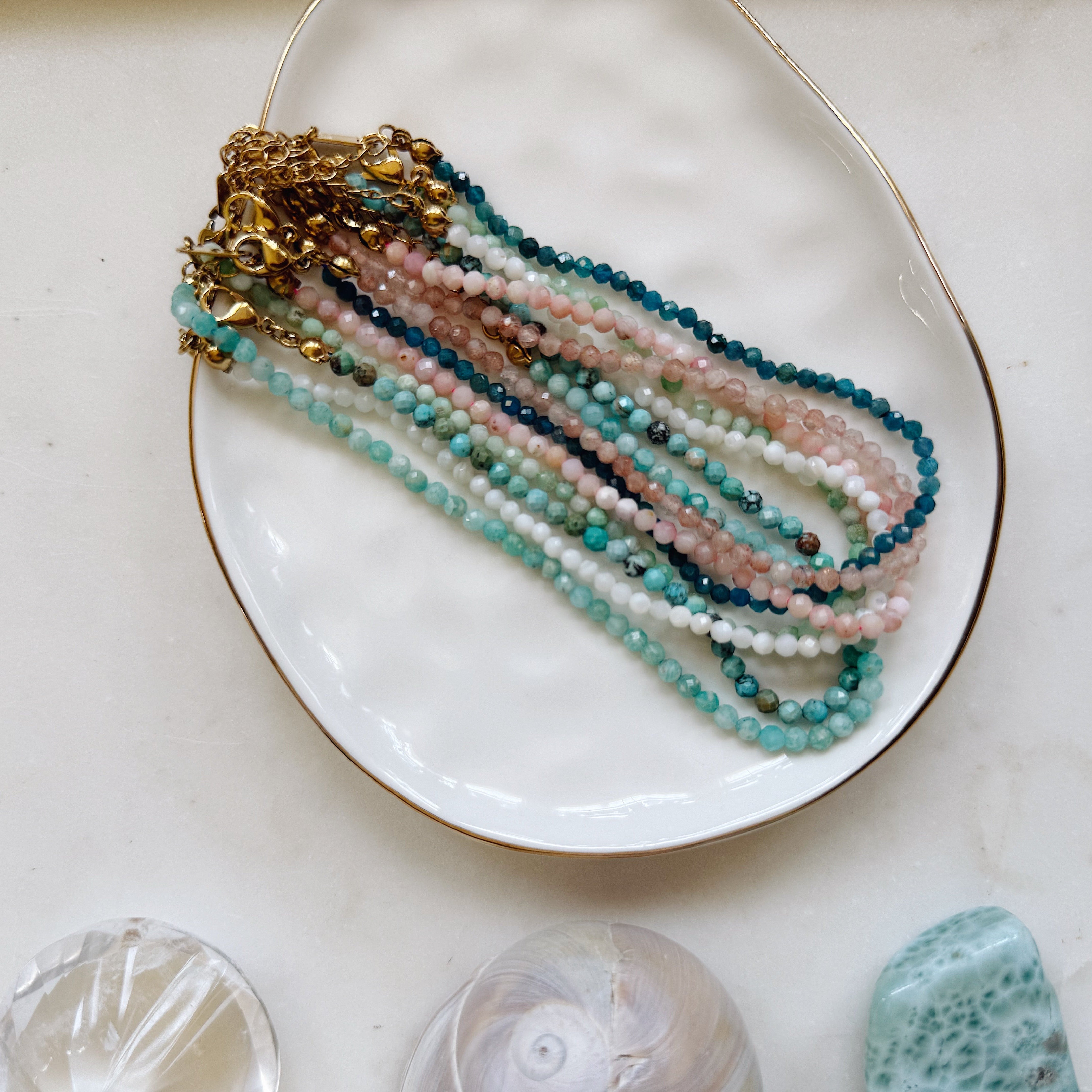 The Chapman Anklet – Faceted Crystal Anklet