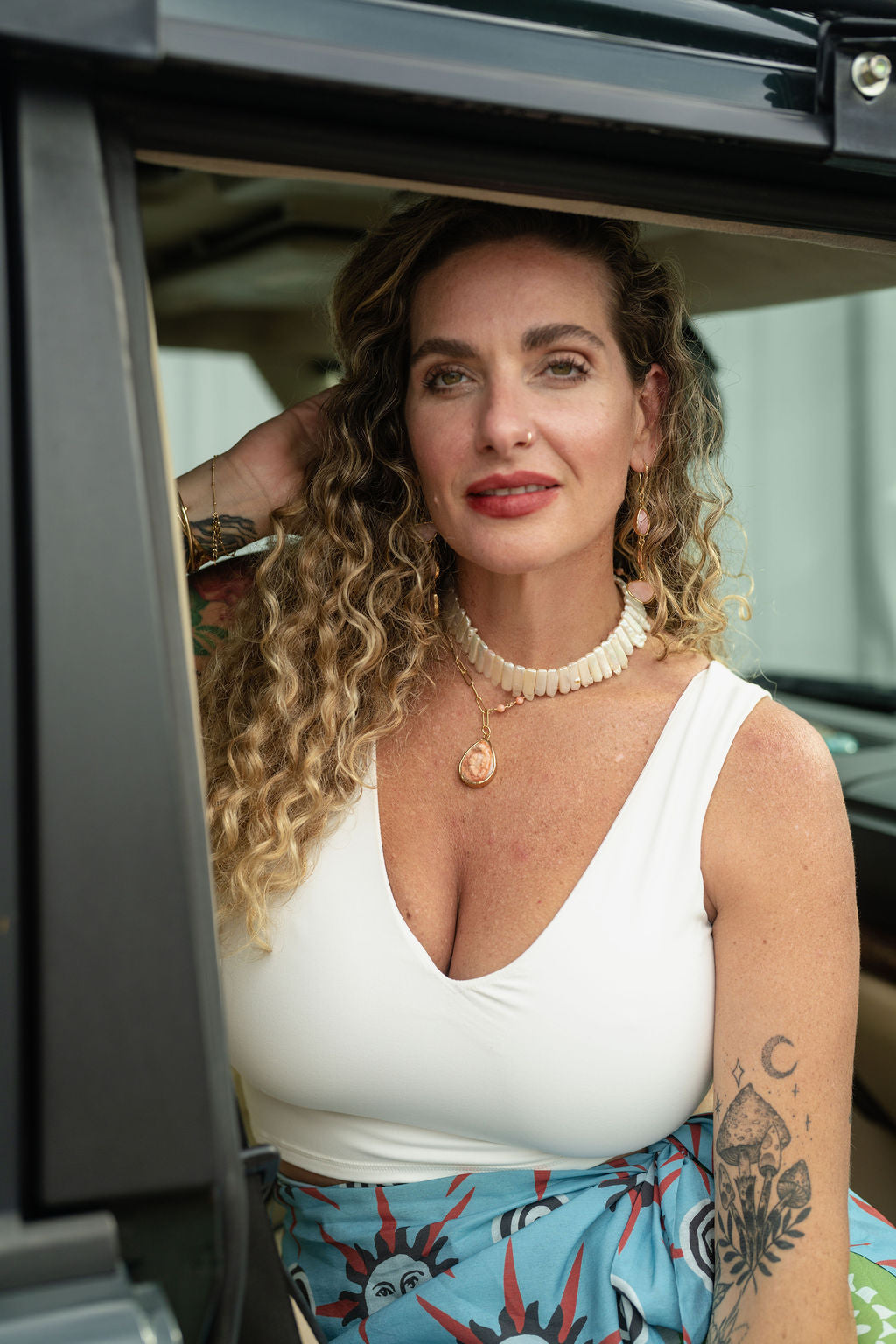 The Marcella Necklace | Coral + Agatized Coral