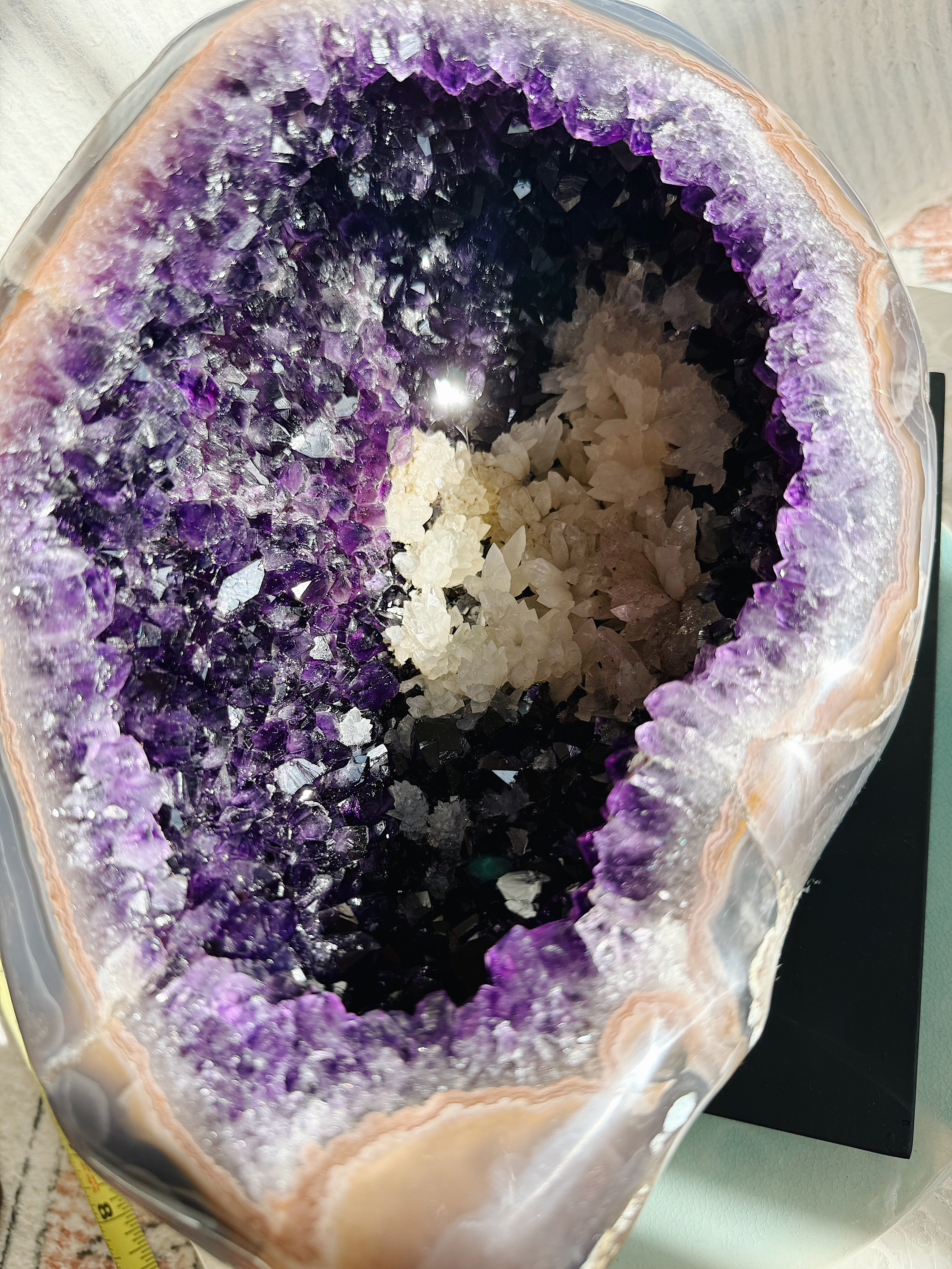Amethyst Druzy Cluster w/Calcite