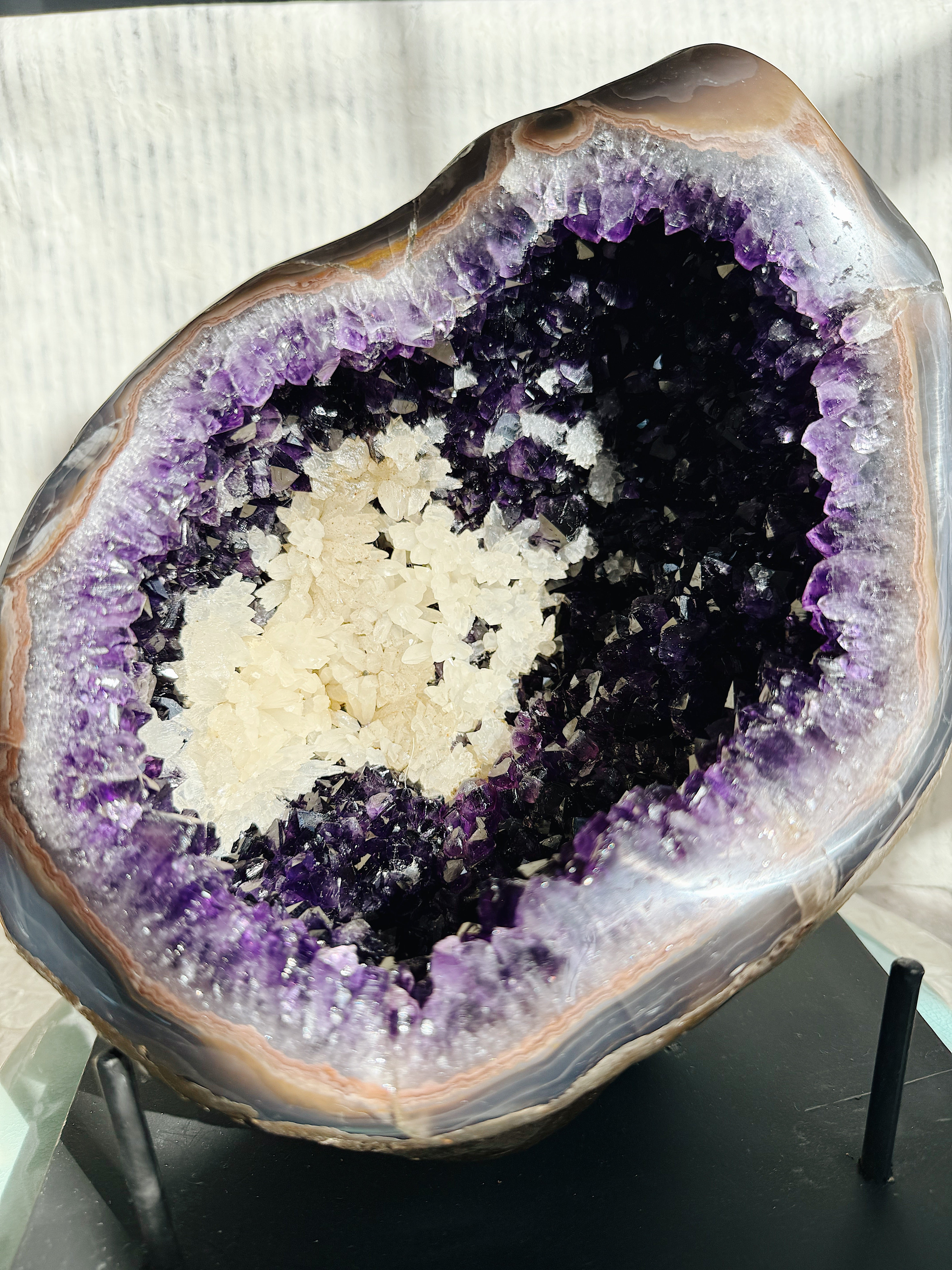Amethyst Druzy Cluster w/Calcite