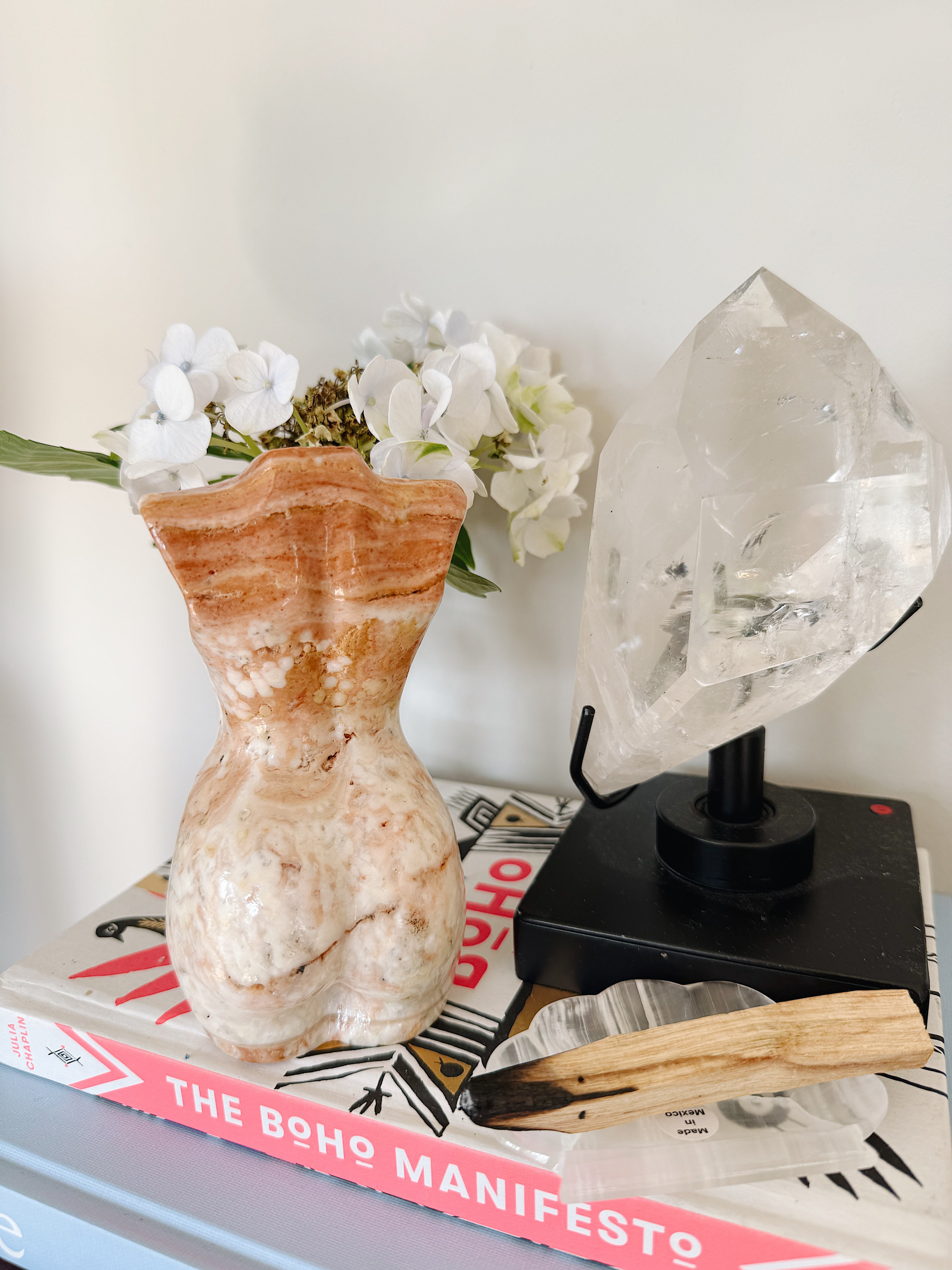Victory Bodice Crystal Carving – Female Form in Jasper, Green Opal