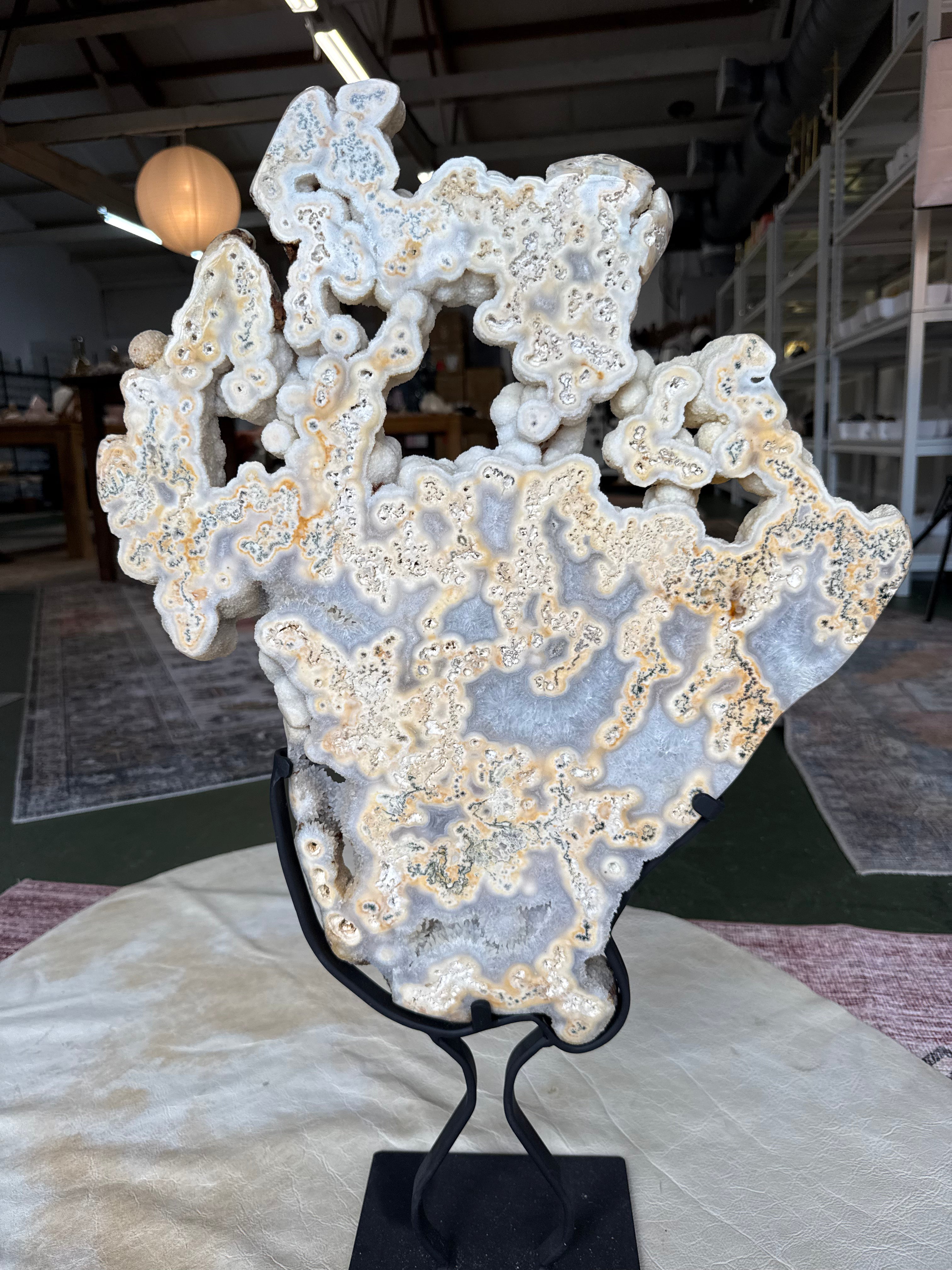Lace Agate On Stand