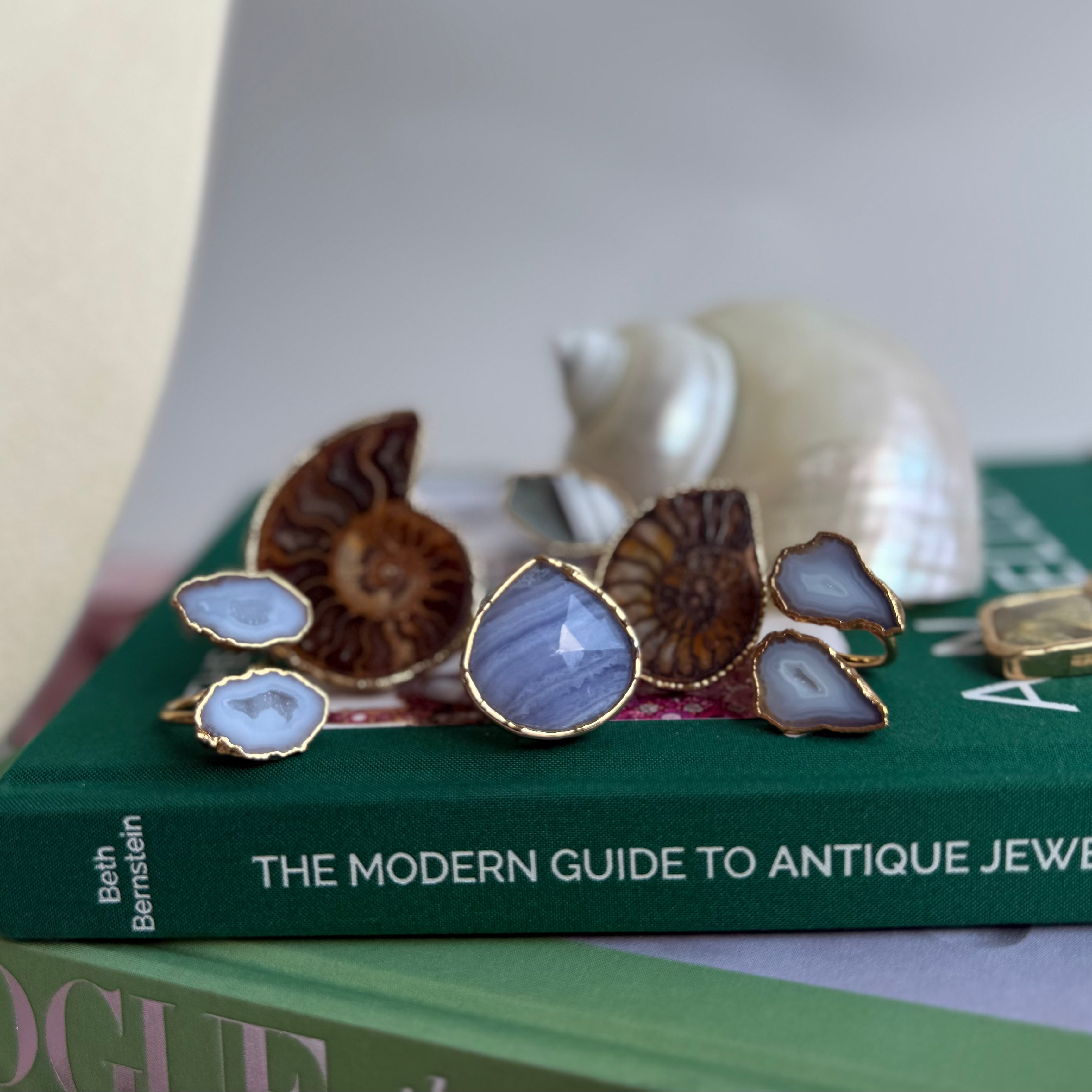 The Seraphina Ring | Rose Quartz + Moonstone + Kunzite