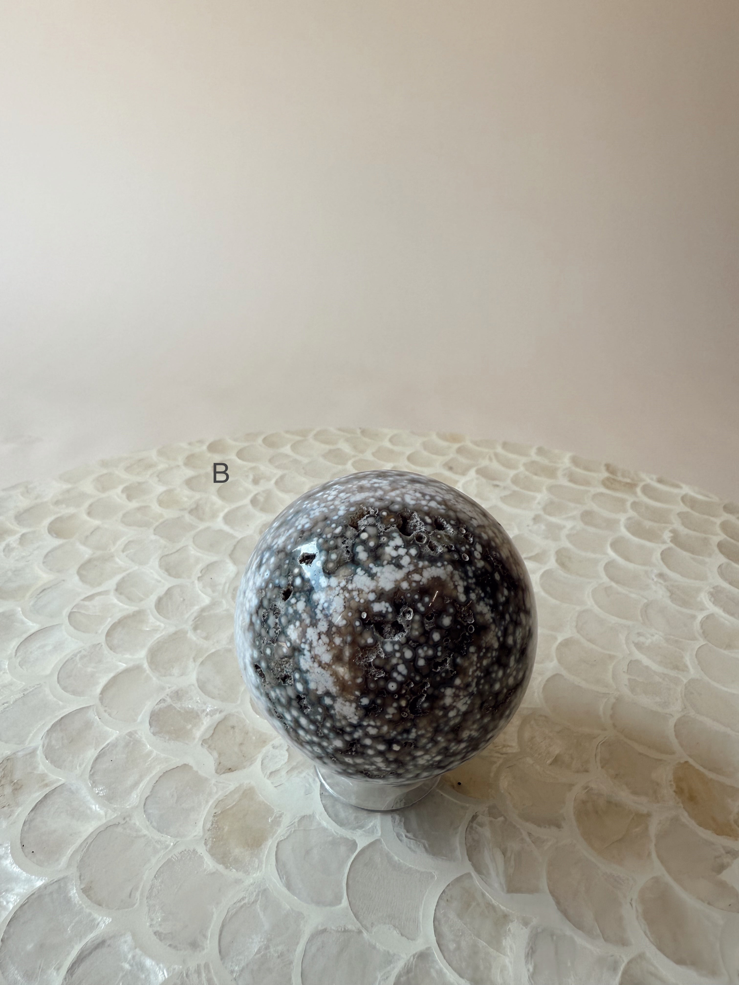 Ocean Jasper Sphere with Stand