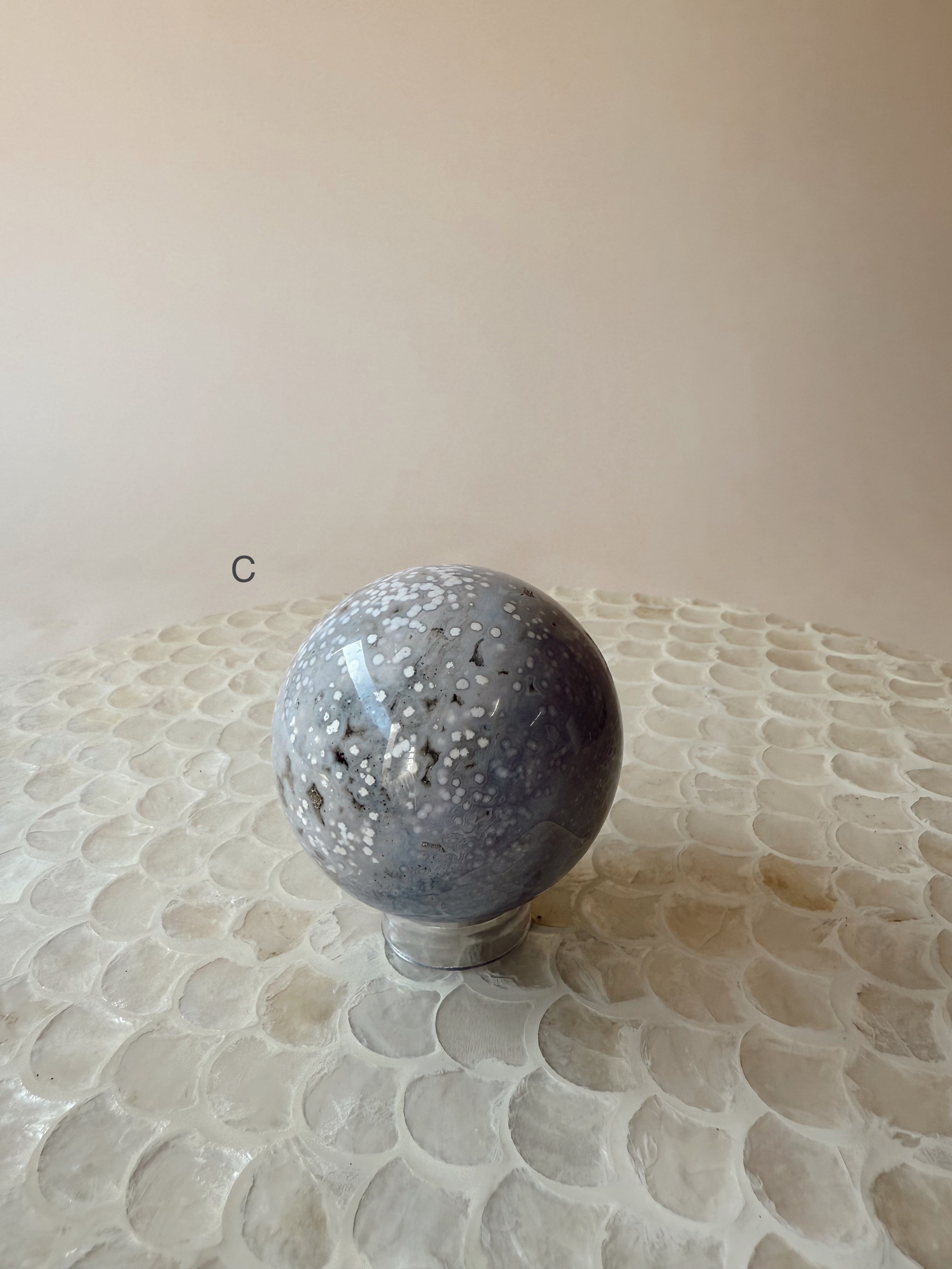 Ocean Jasper Sphere with Stand