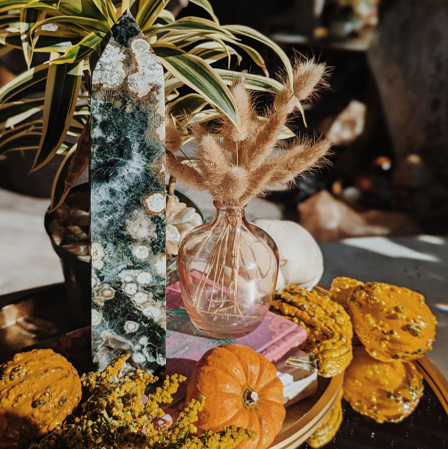 Large Ocean Jasper Tower Wild Alabaster