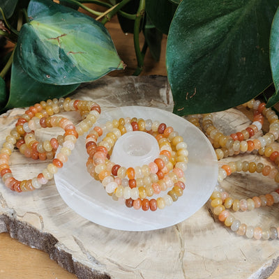 Intuitively Chosen Tangerine Quartz Bracelet Wild Alabaster
