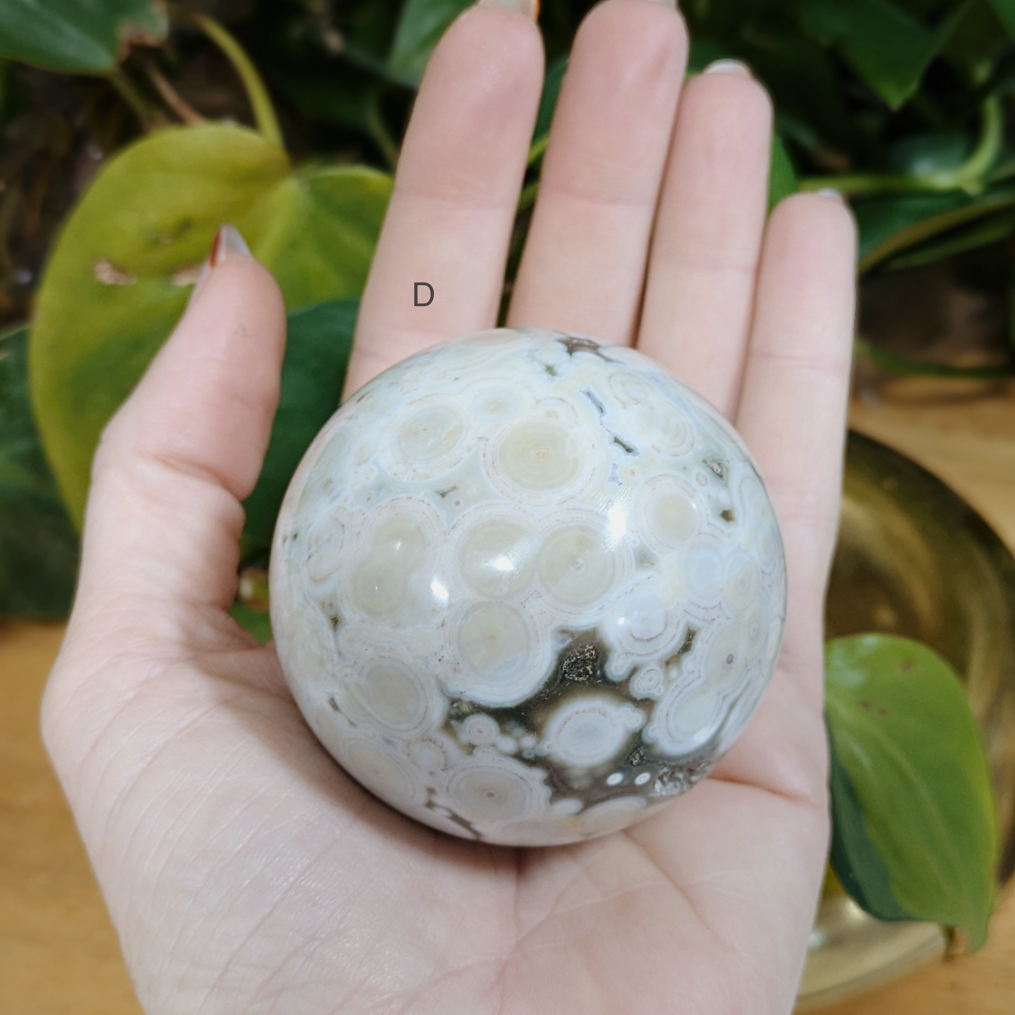Ocean Jasper Sphere with Stand