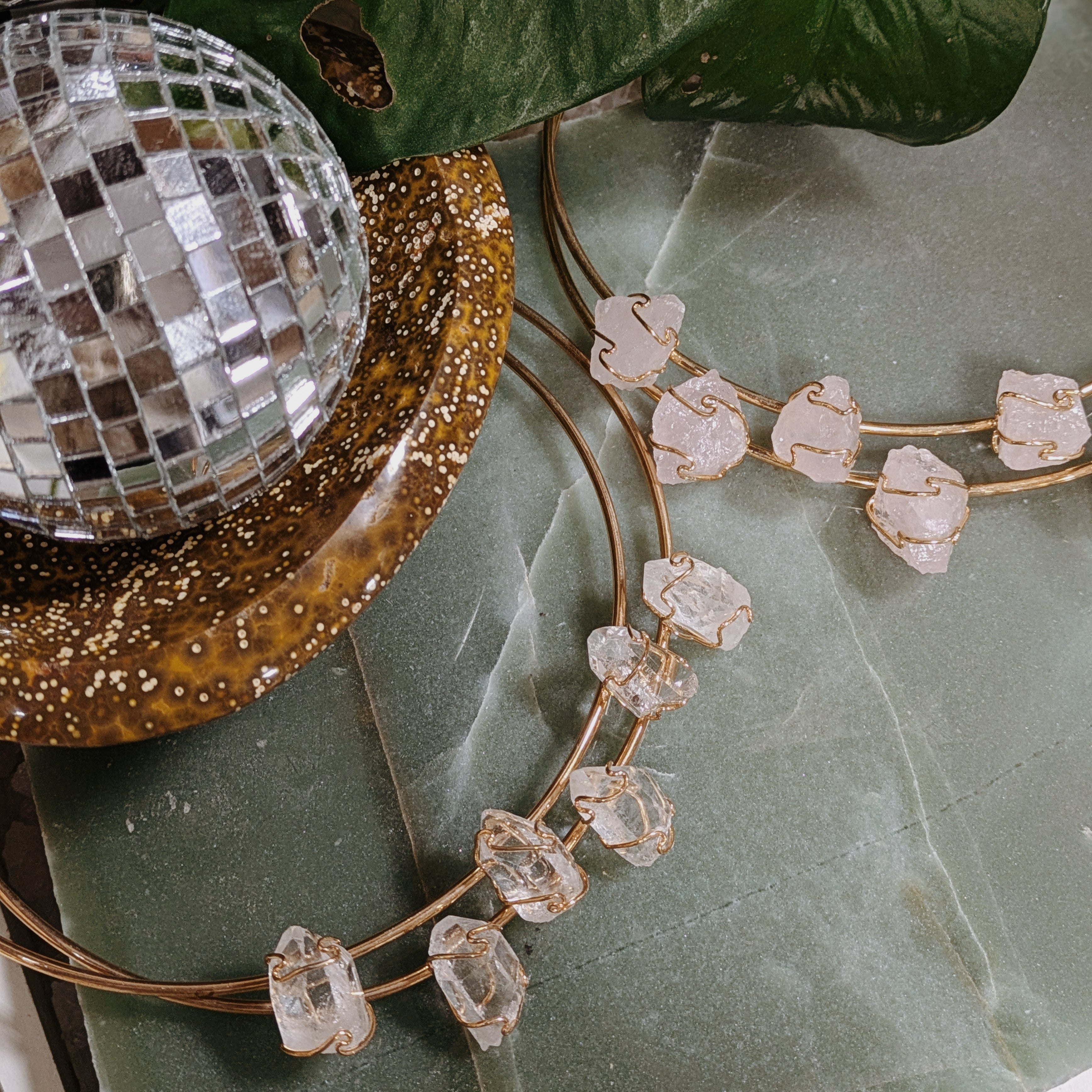 Kendra Quartz Cuff Necklace Wild Alabaster