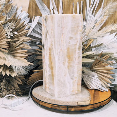 White Onyx Lamp Wild Alabaster