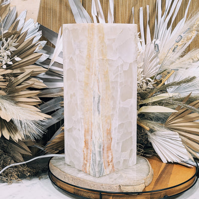 White Onyx Lamp Wild Alabaster