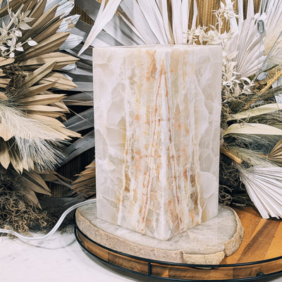 White Onyx Lamp Wild Alabaster