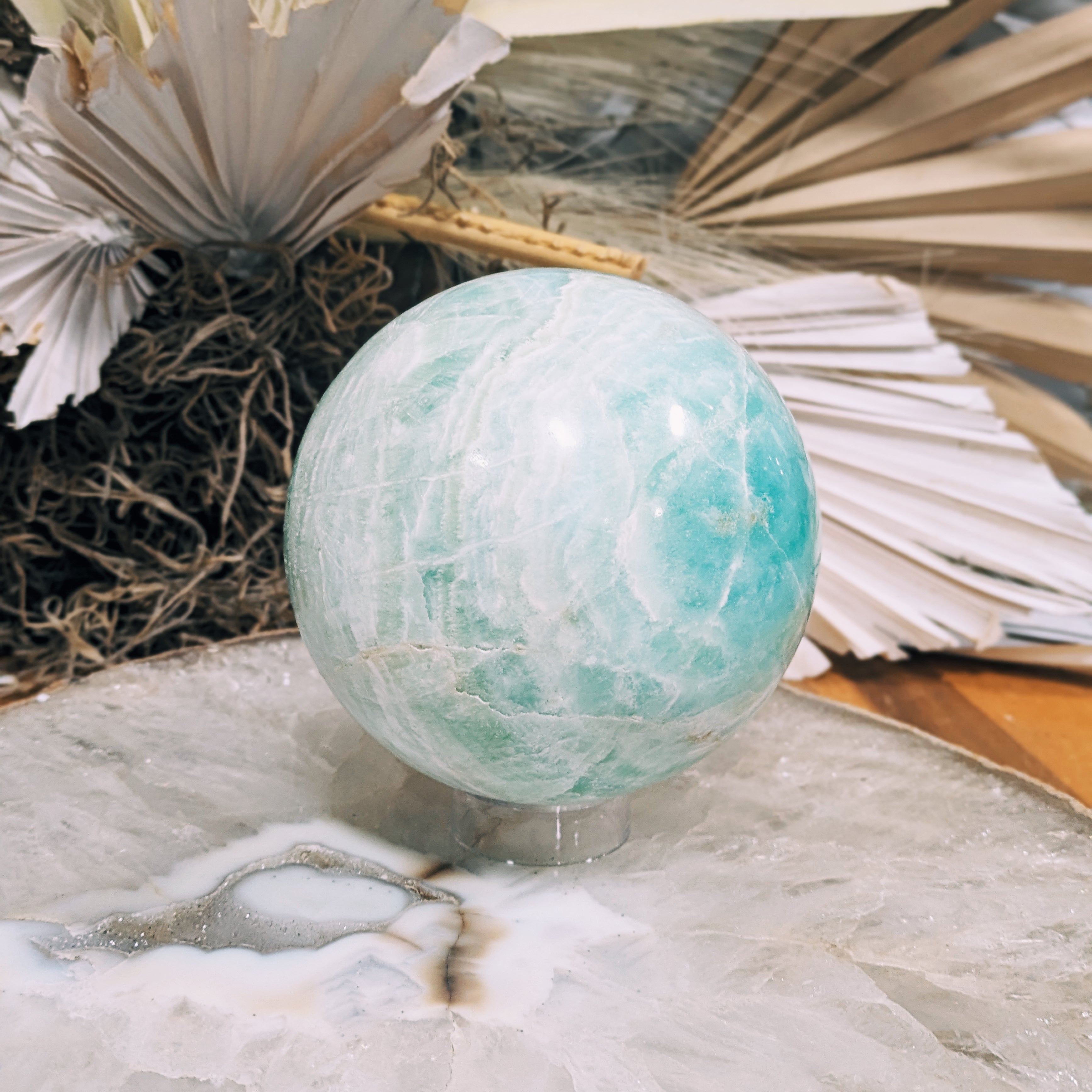 Caribbean Calcite Sphere Wild Alabaster