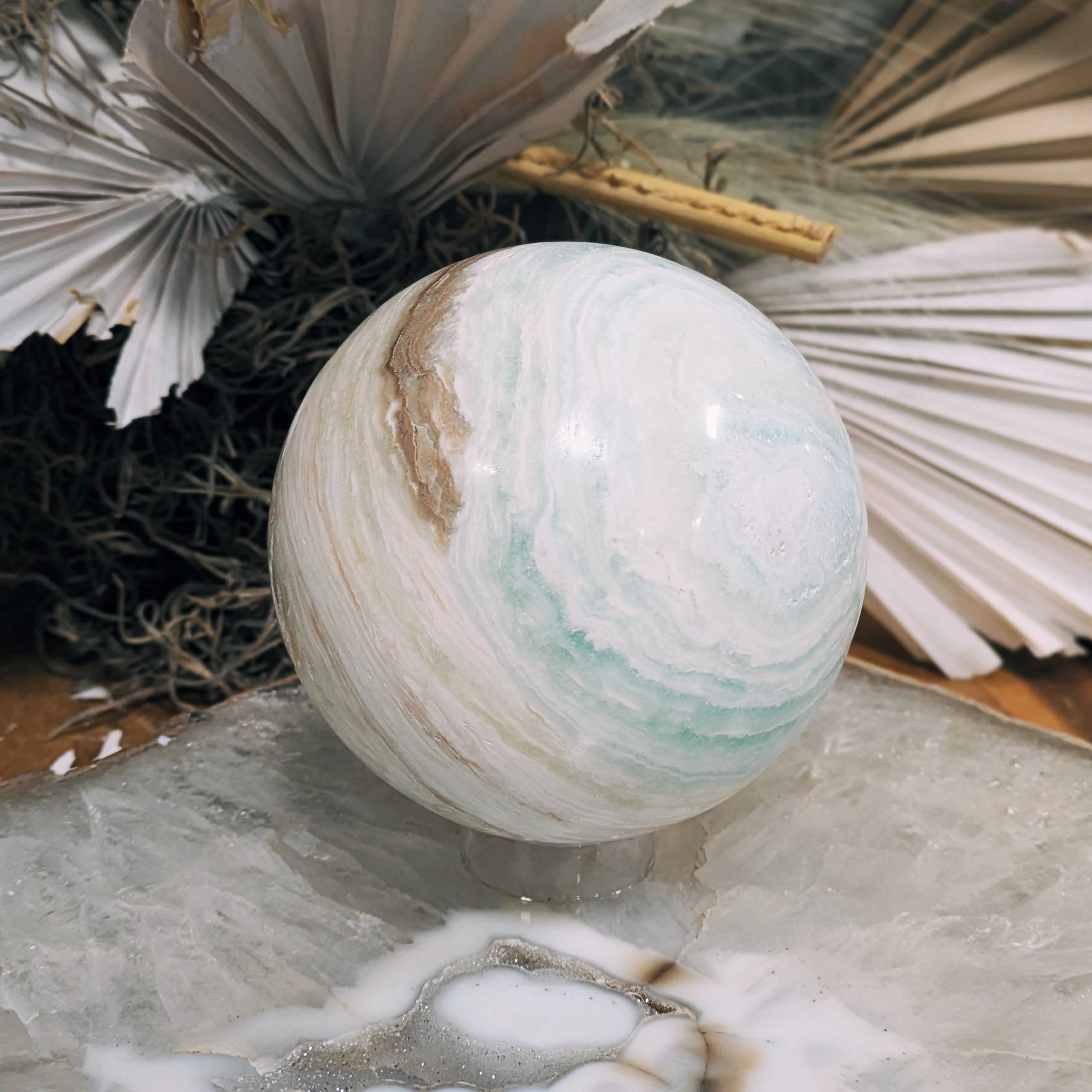 Caribbean Calcite Sphere Wild Alabaster