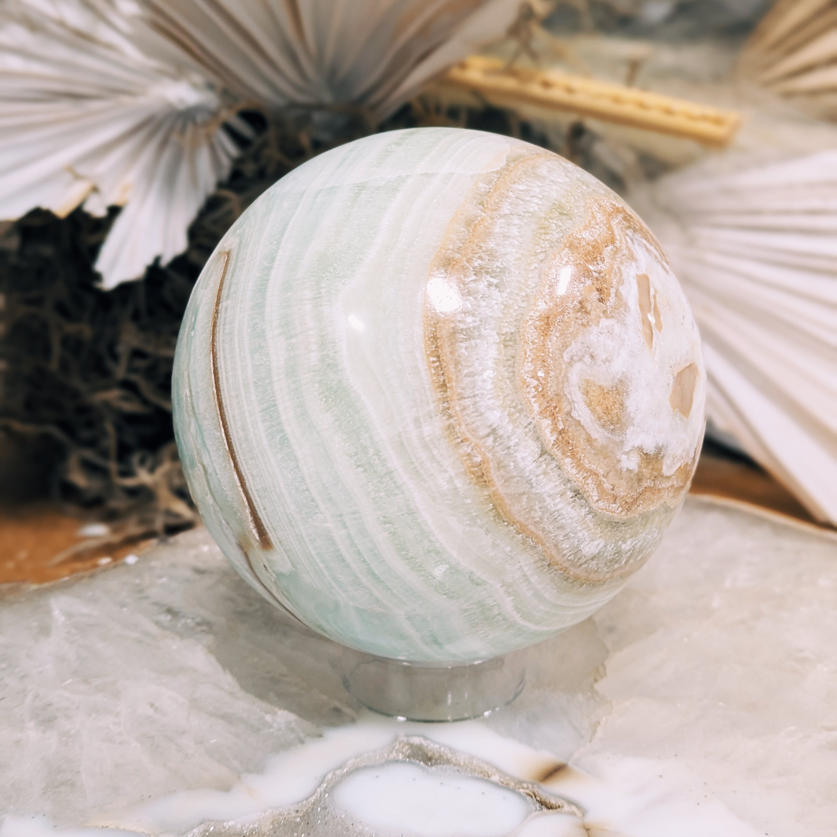 Caribbean Calcite Sphere Wild Alabaster