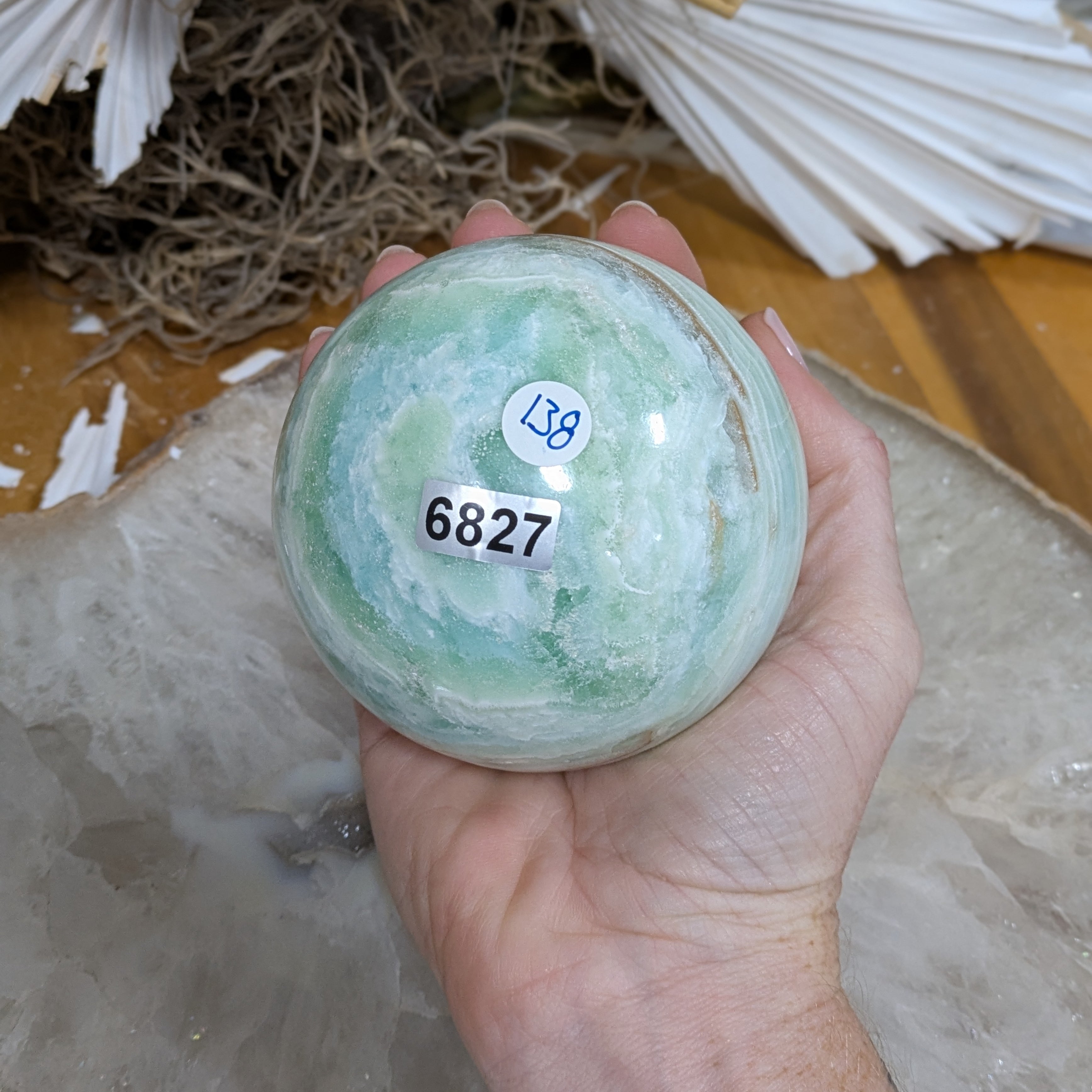 Caribbean Calcite Sphere Wild Alabaster