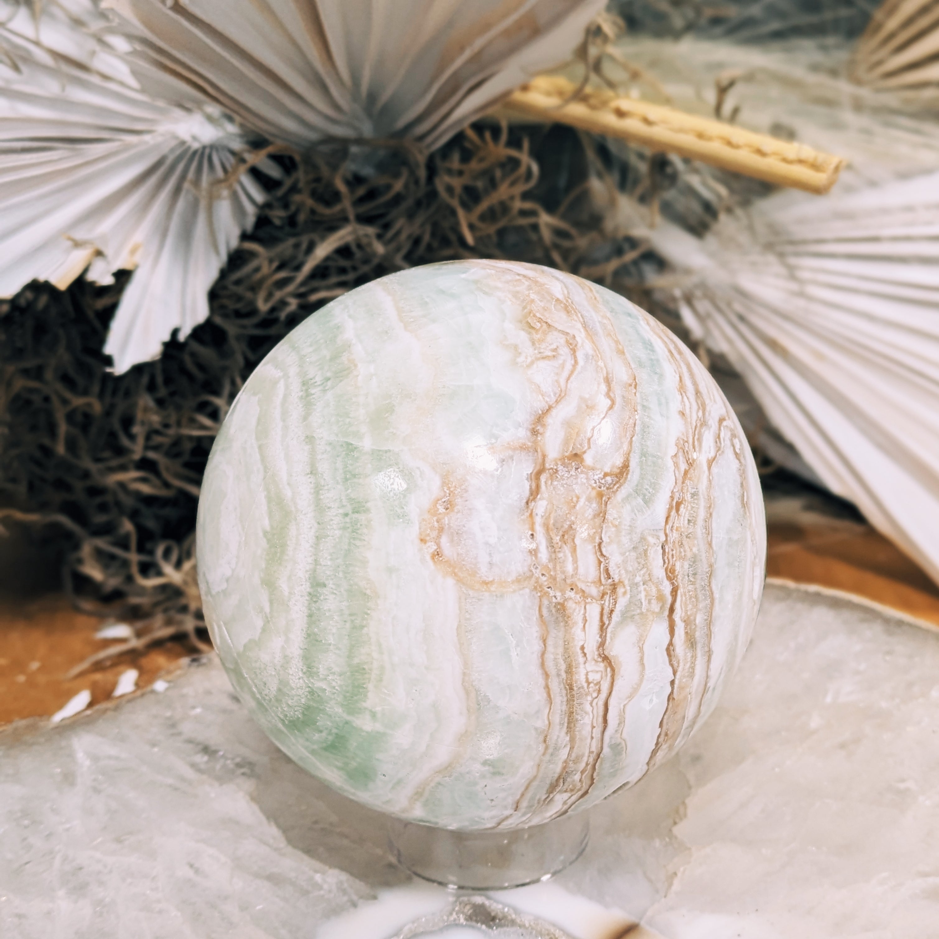 Caribbean Calcite Sphere Wild Alabaster