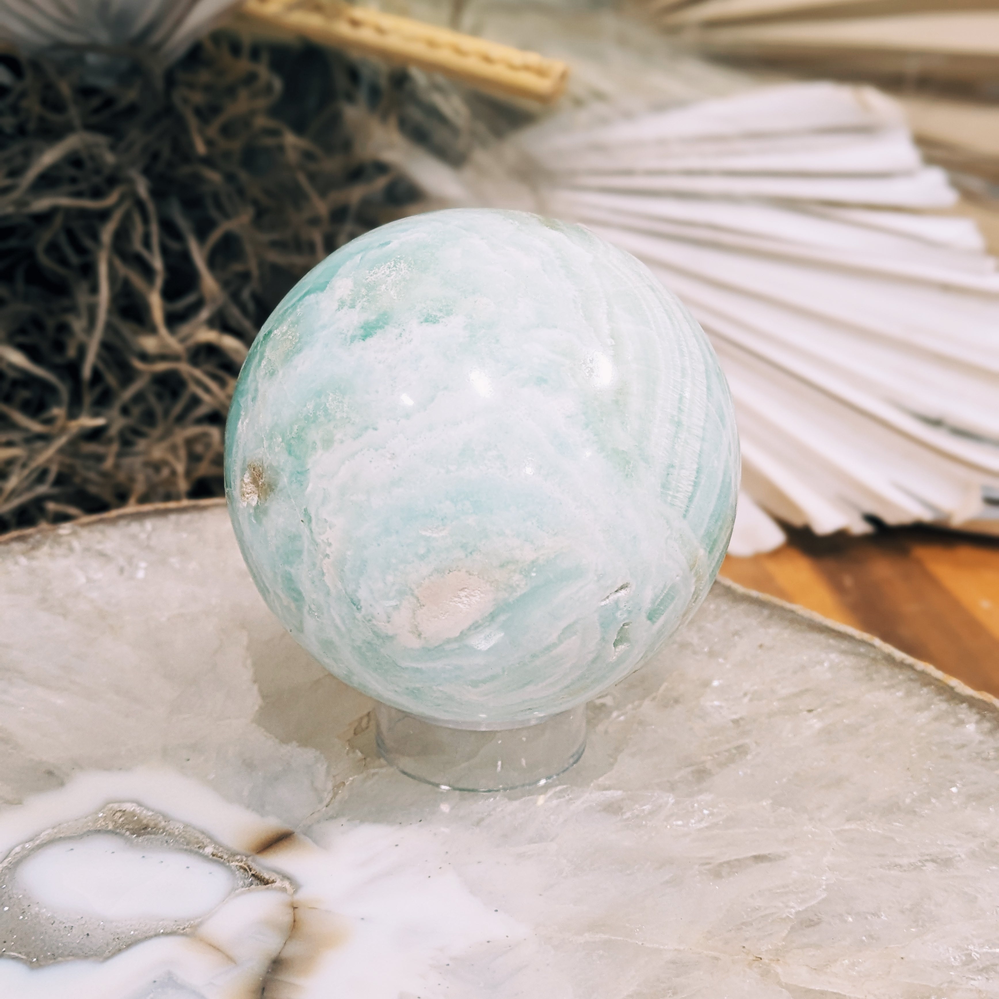 Caribbean Calcite Sphere Wild Alabaster