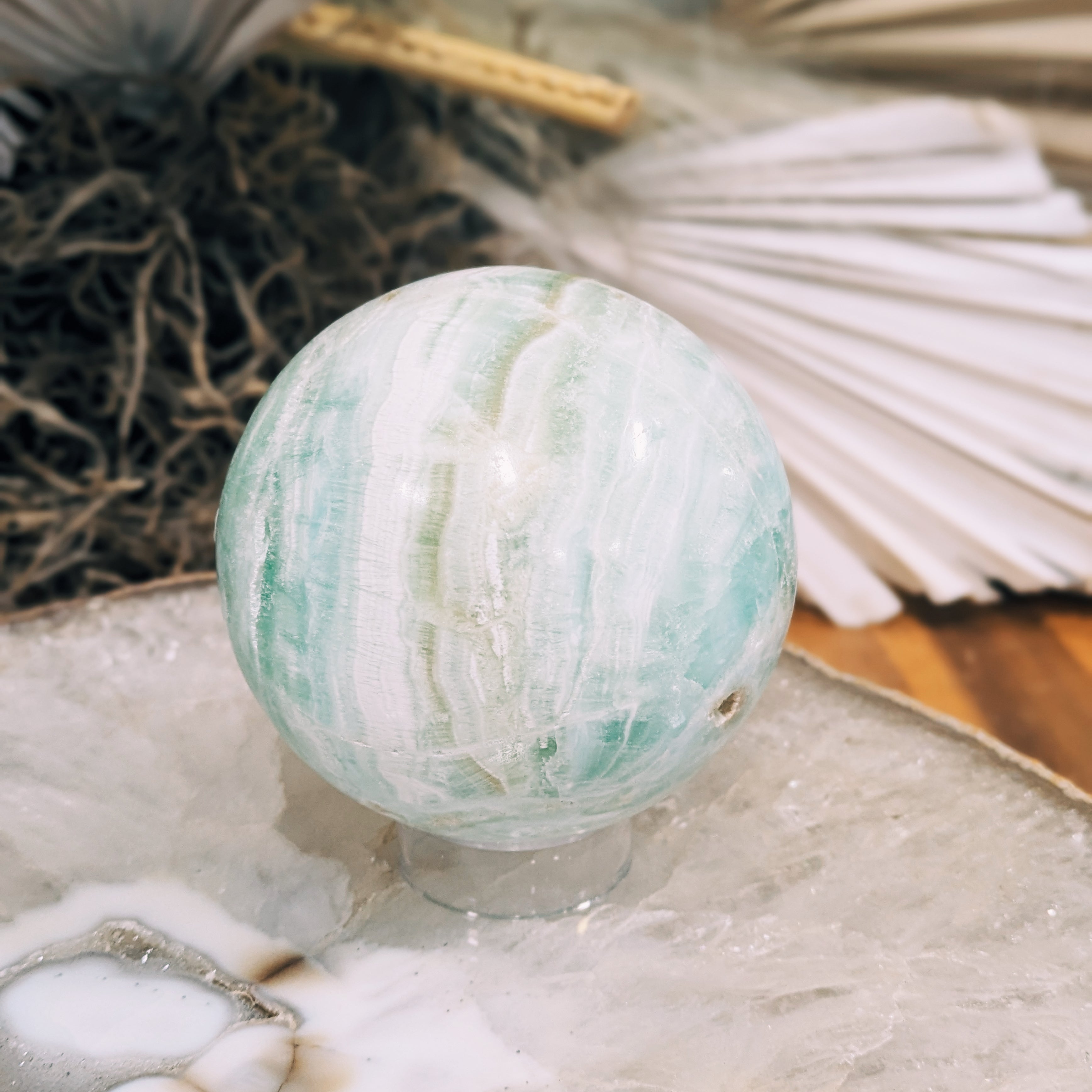 Caribbean Calcite Sphere Wild Alabaster