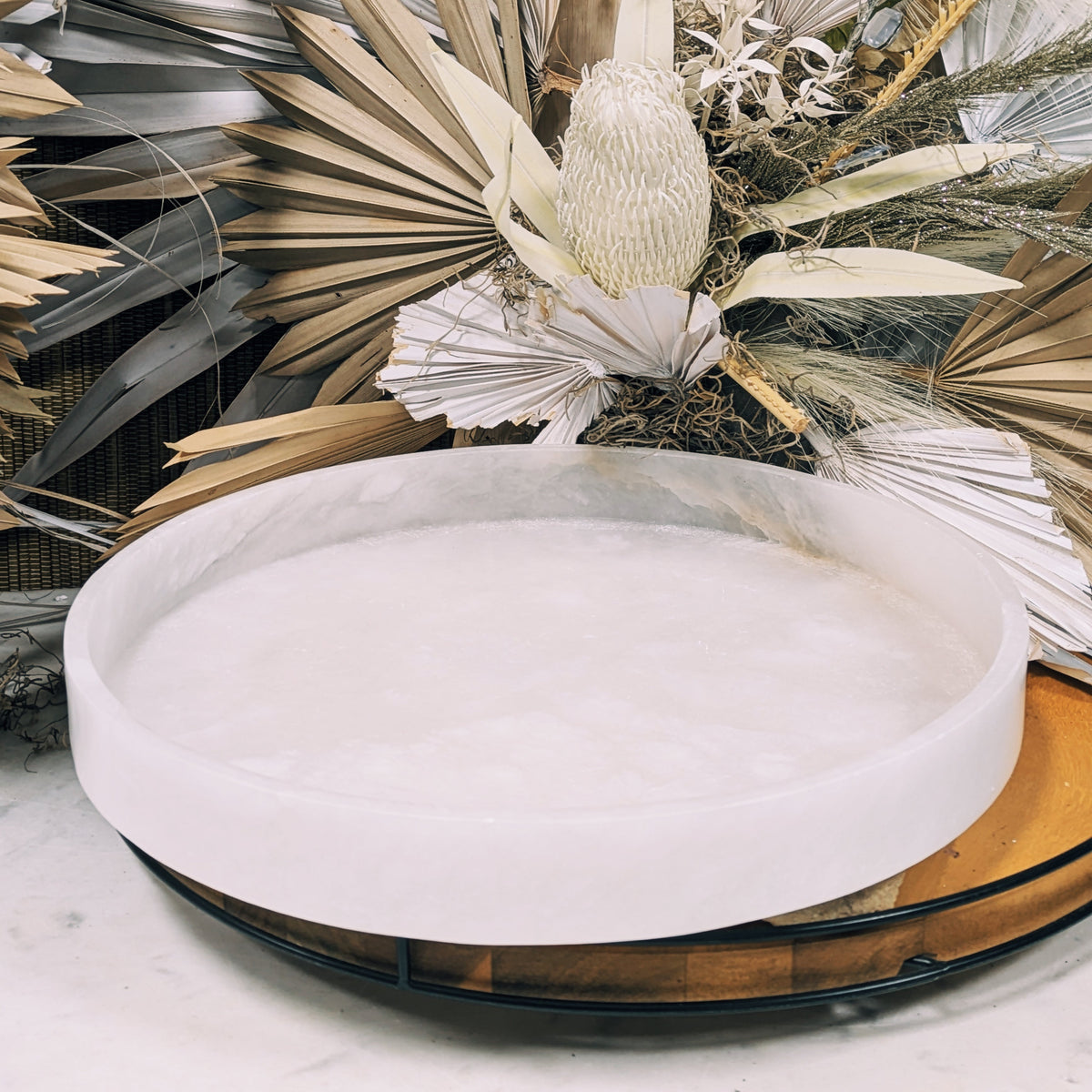 Large Alabaster Tray Wild Alabaster