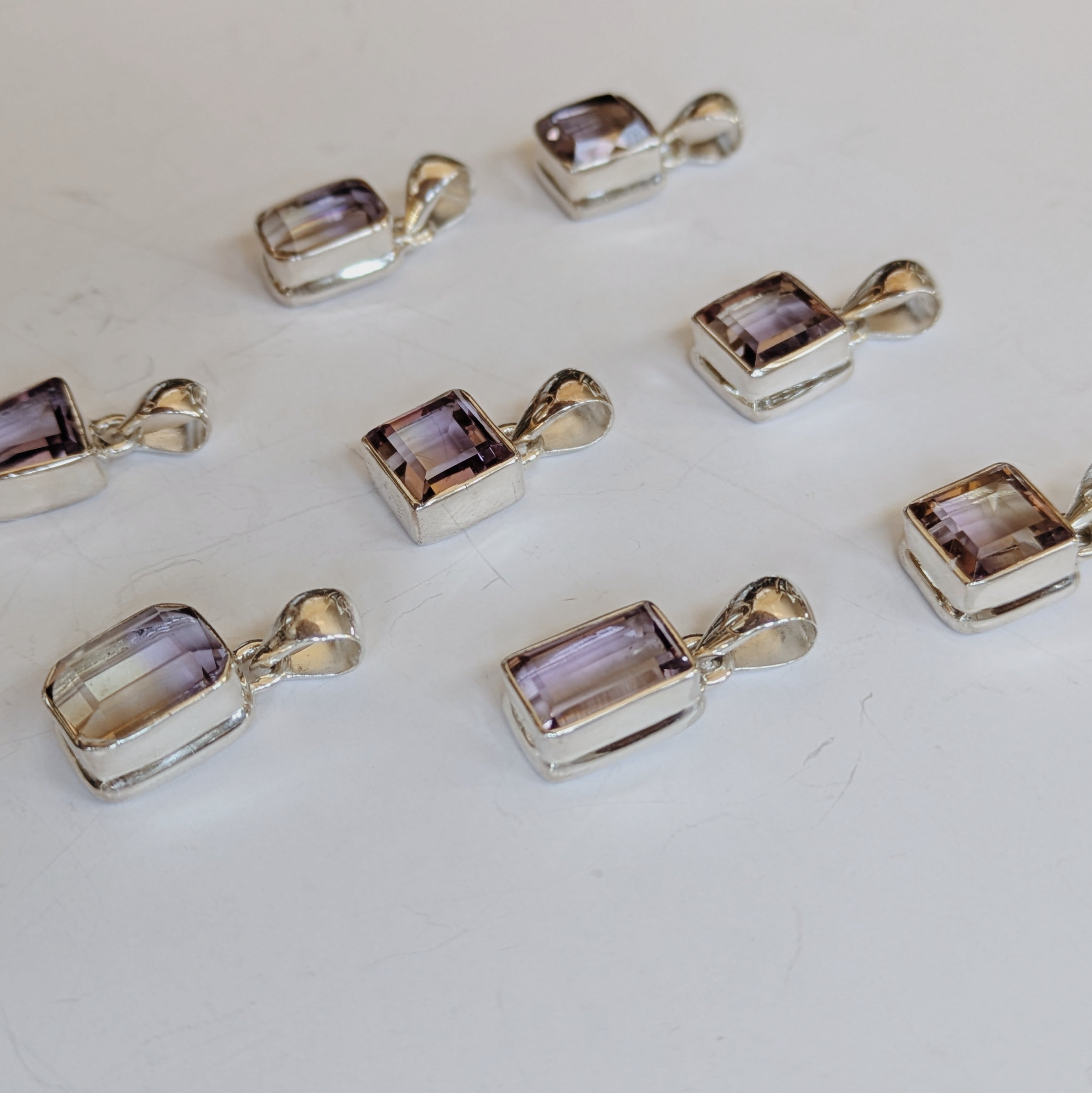 Faceted Ametrine Pendants | Silver Wild Alabaster