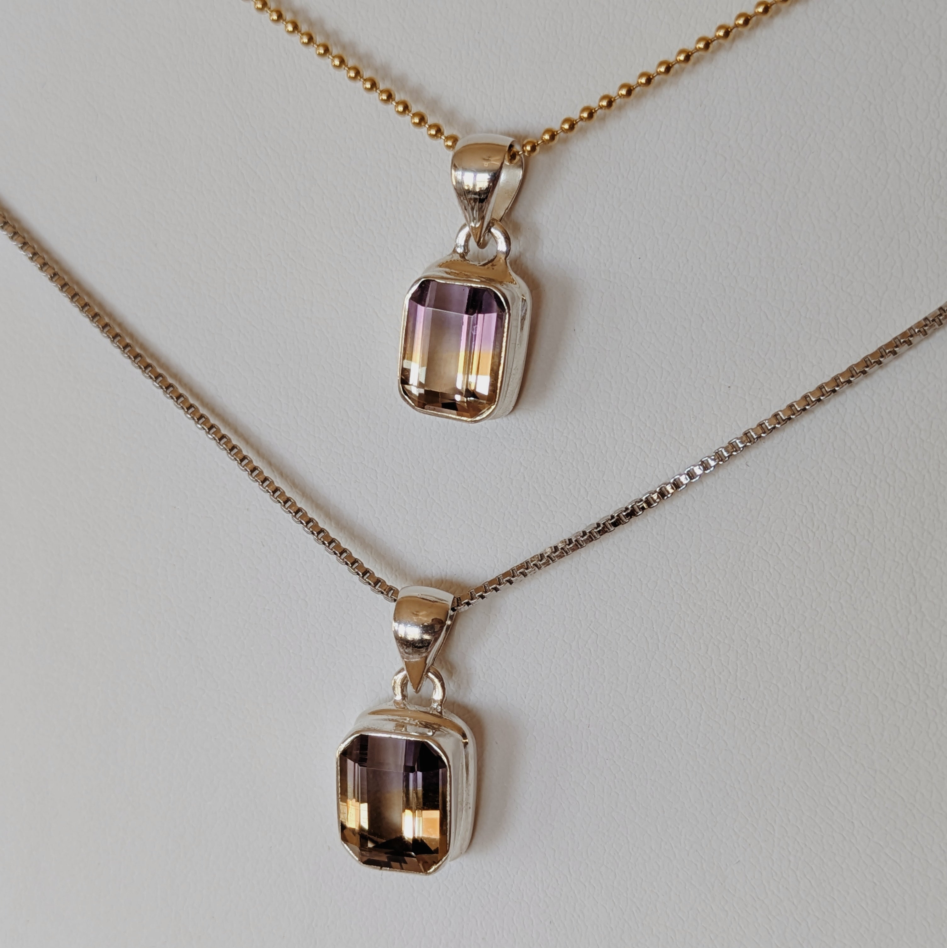Faceted Ametrine Pendants | Silver Wild Alabaster
