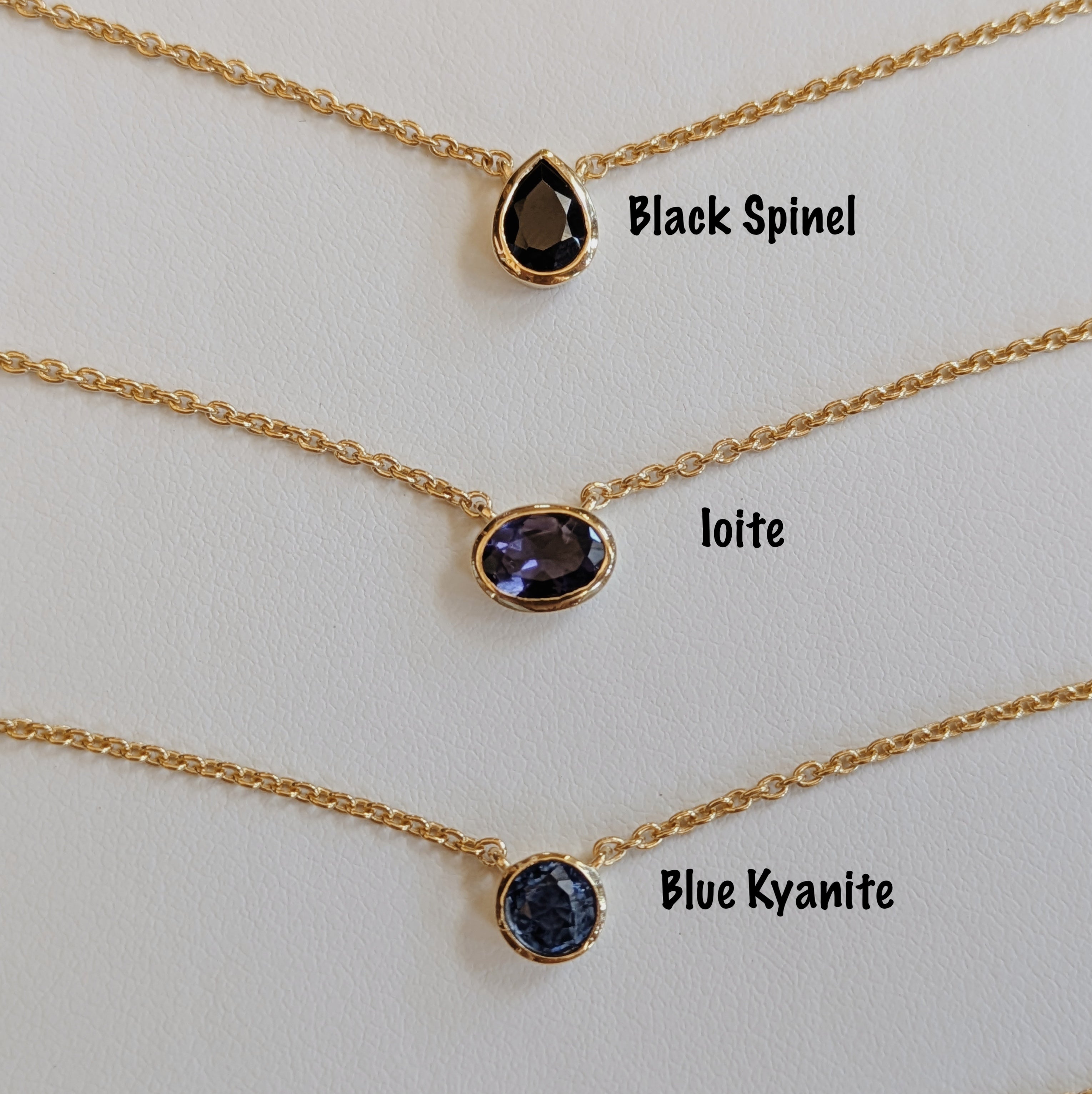 Dainty Faceted Gemstone Pendant Necklaces | Gold Wild Alabaster
