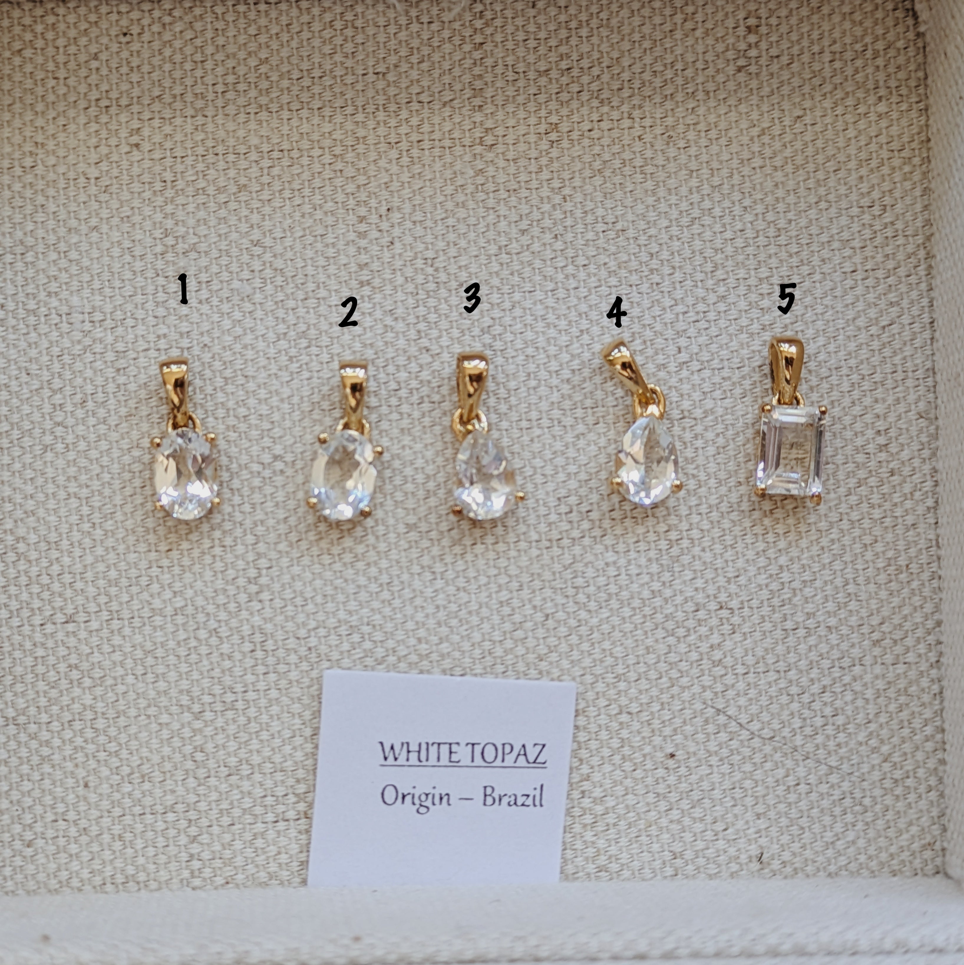 Dainty Faceted Gemstone Pendants | Gold Wild Alabaster