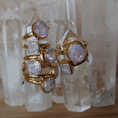 Faceted Lavender Quartz Ring | Gold or Silver Wild Alabaster