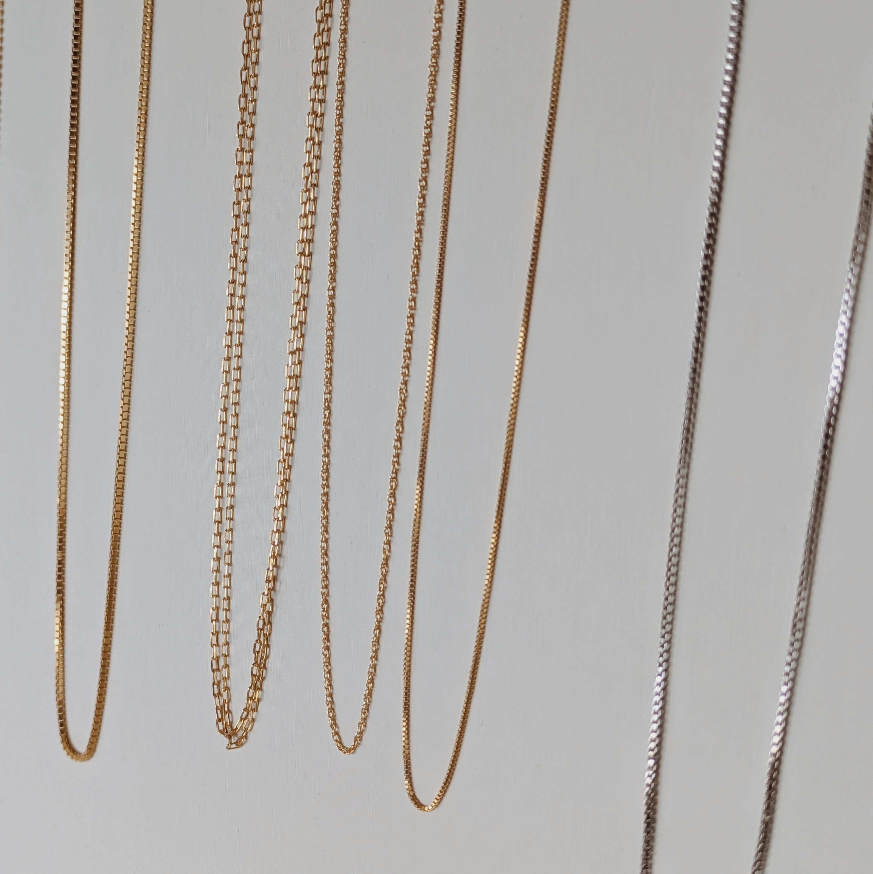 Gold Plated + Sterling Silver Necklace Chains Wild Alabaster