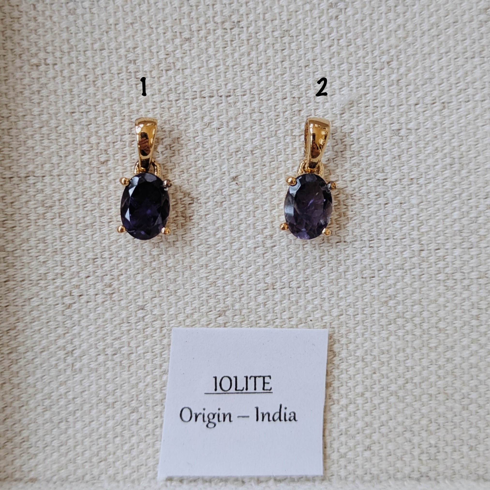 Dainty Faceted Gemstone Pendants | Gold