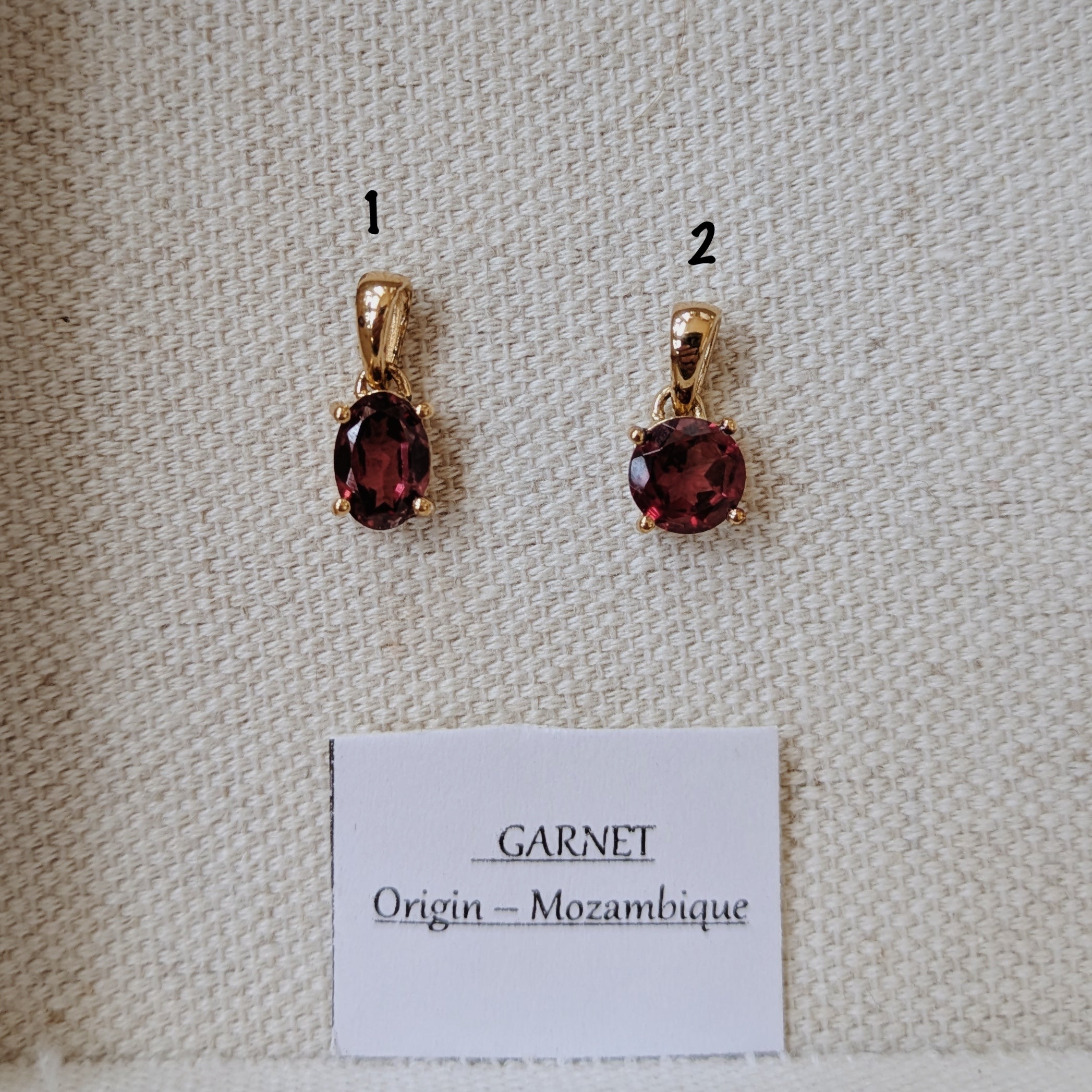 Dainty Faceted Gemstone Pendants | Gold