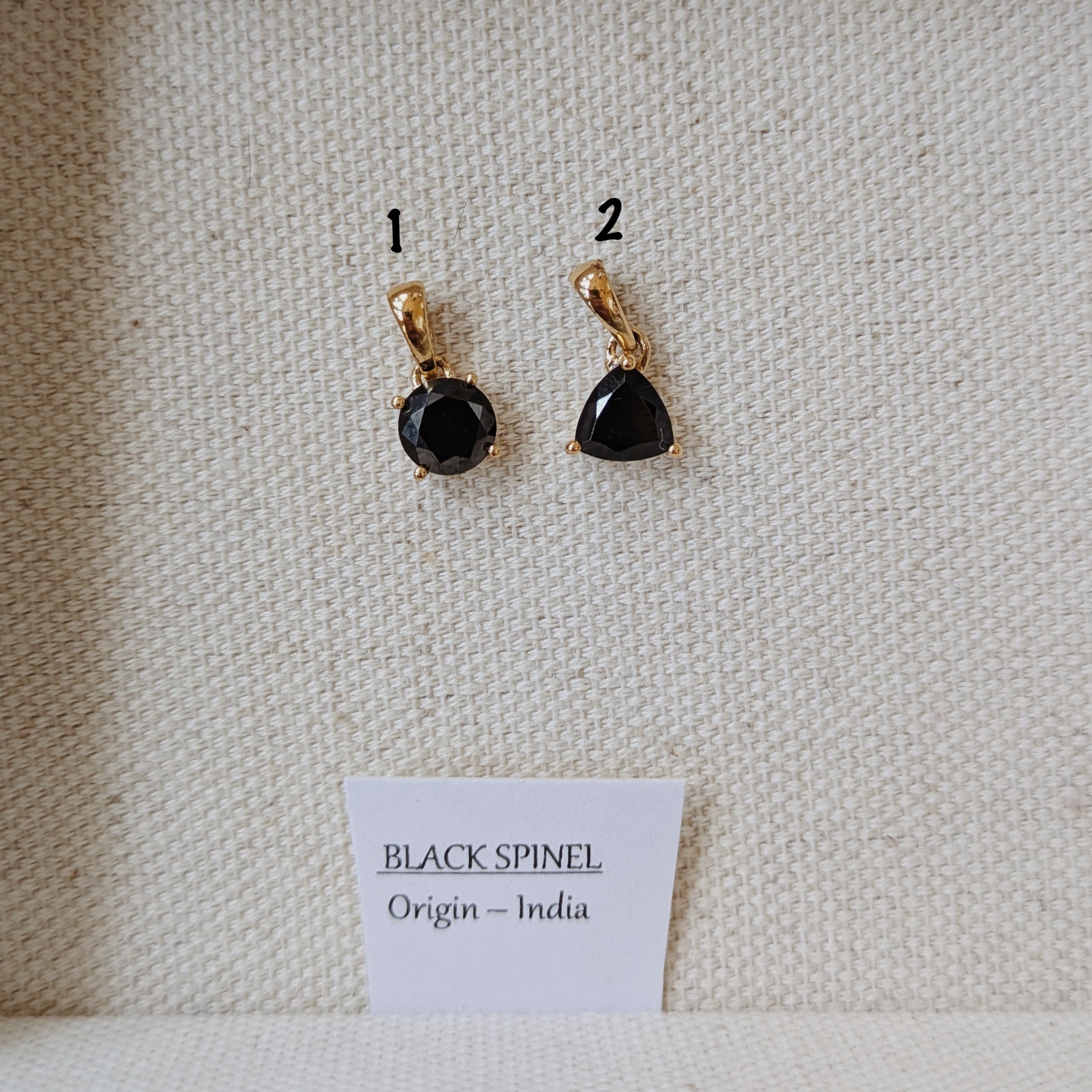 Dainty Faceted Gemstone Pendants | Gold