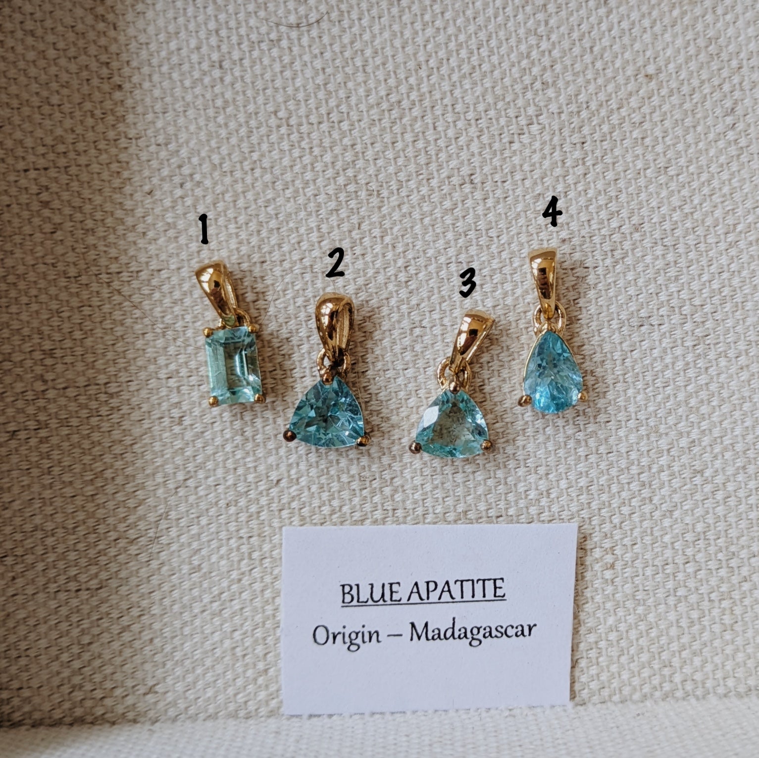 Dainty Faceted Gemstone Pendants | Gold