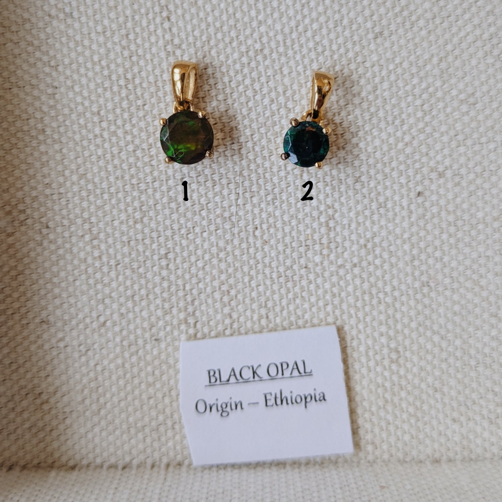 Dainty Faceted Gemstone Pendants | Gold