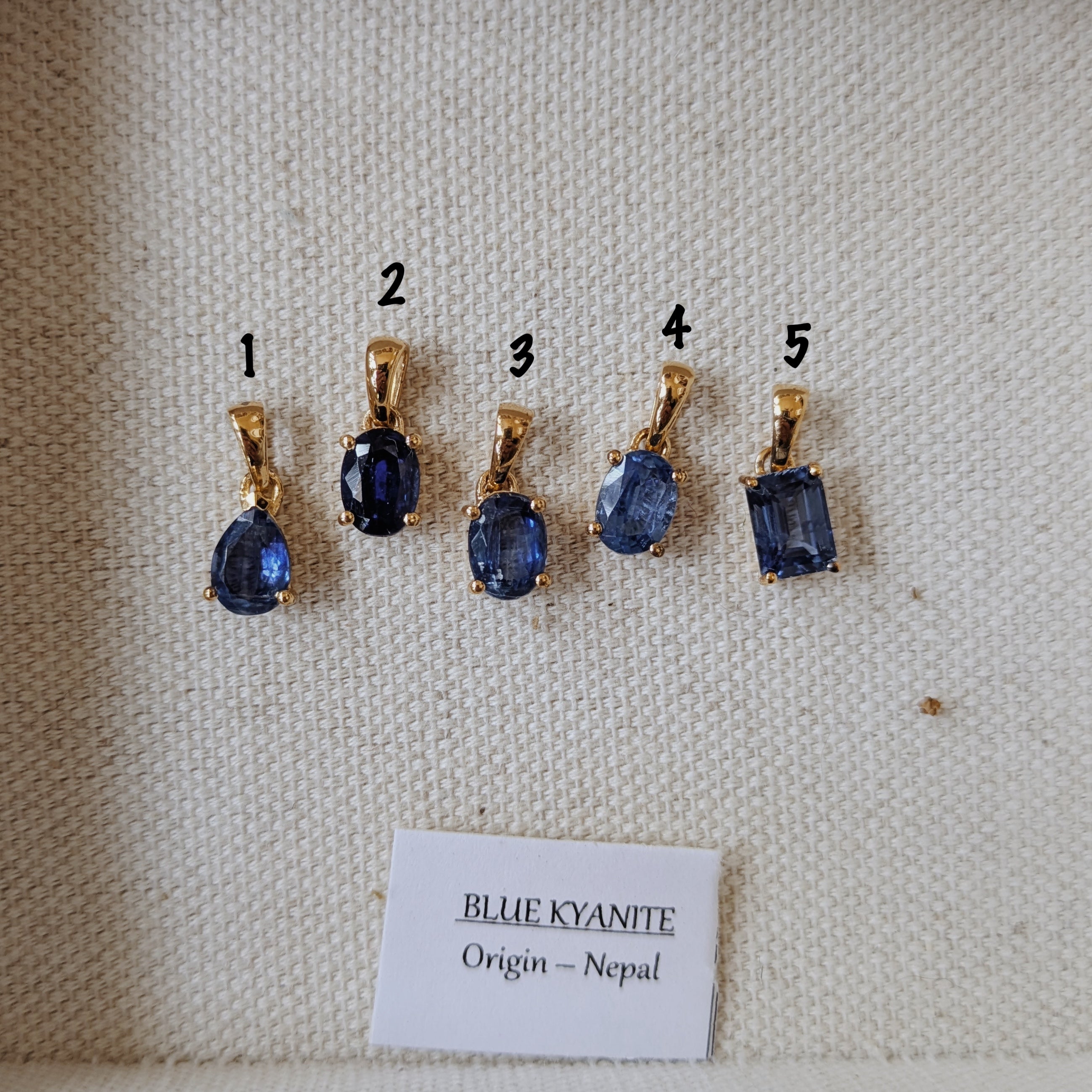 Dainty Faceted Gemstone Pendants | Gold