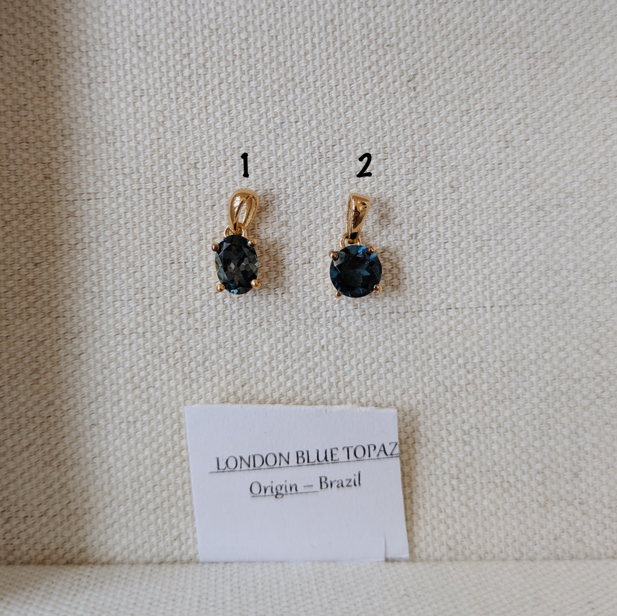 Dainty Faceted Gemstone Pendants | Gold