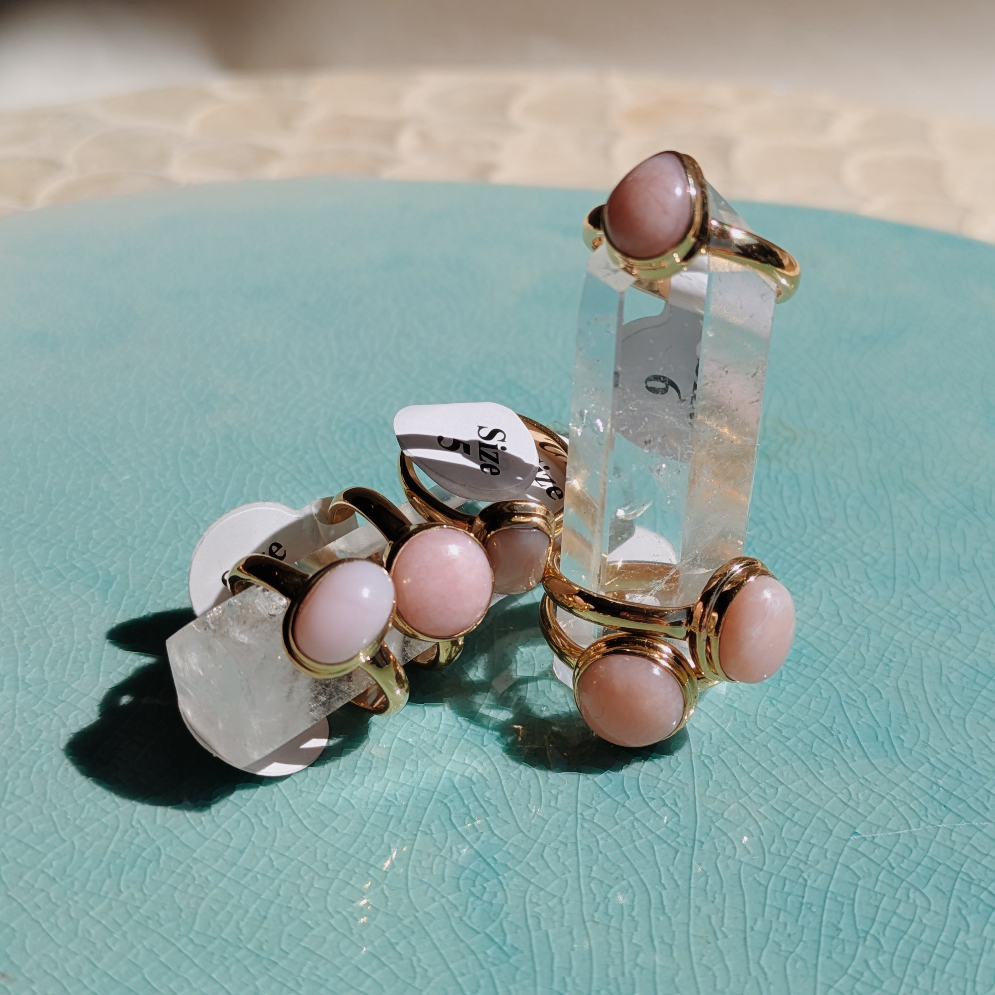 Pink Opal Ring | Gold