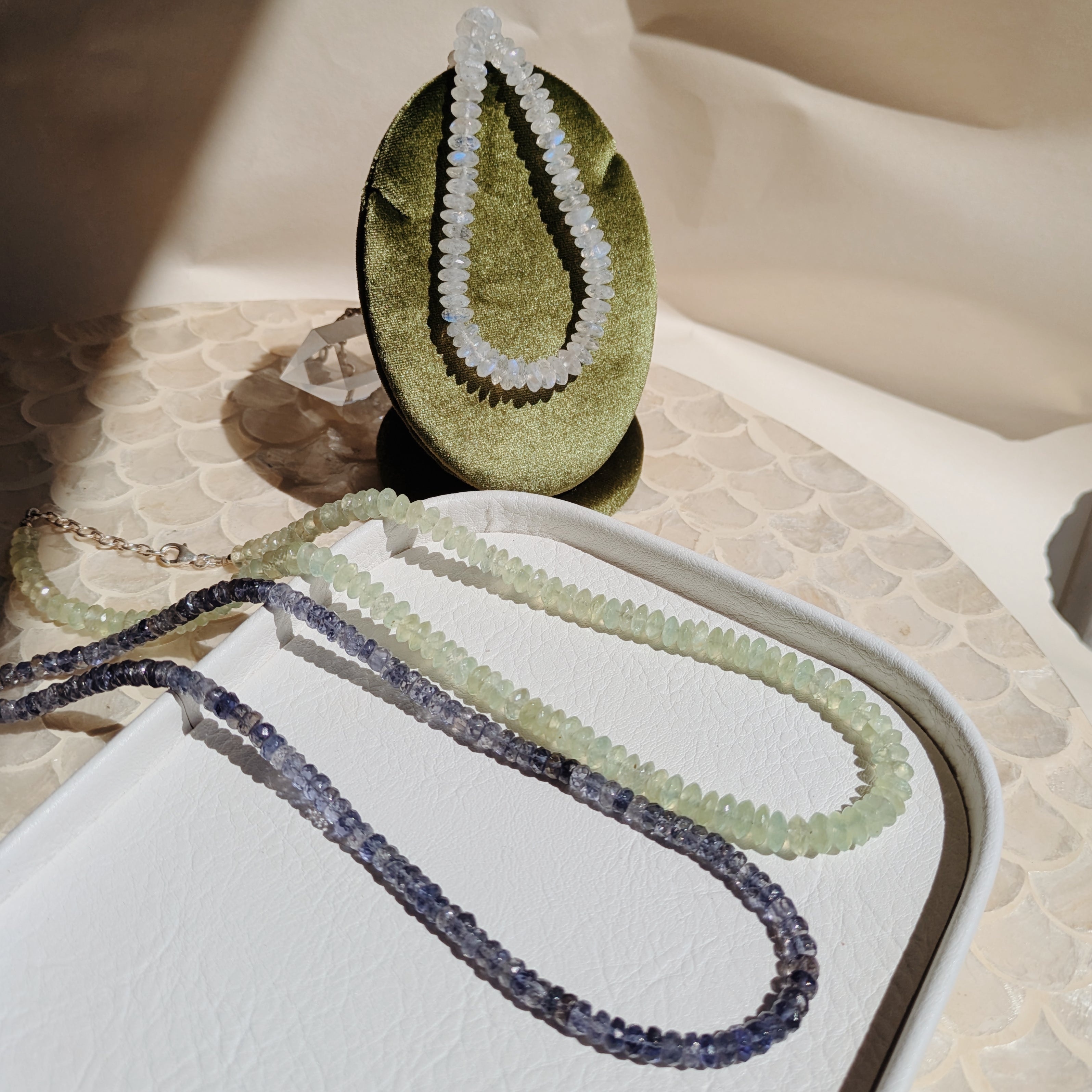 Faceted Beaded Gemstone Necklace